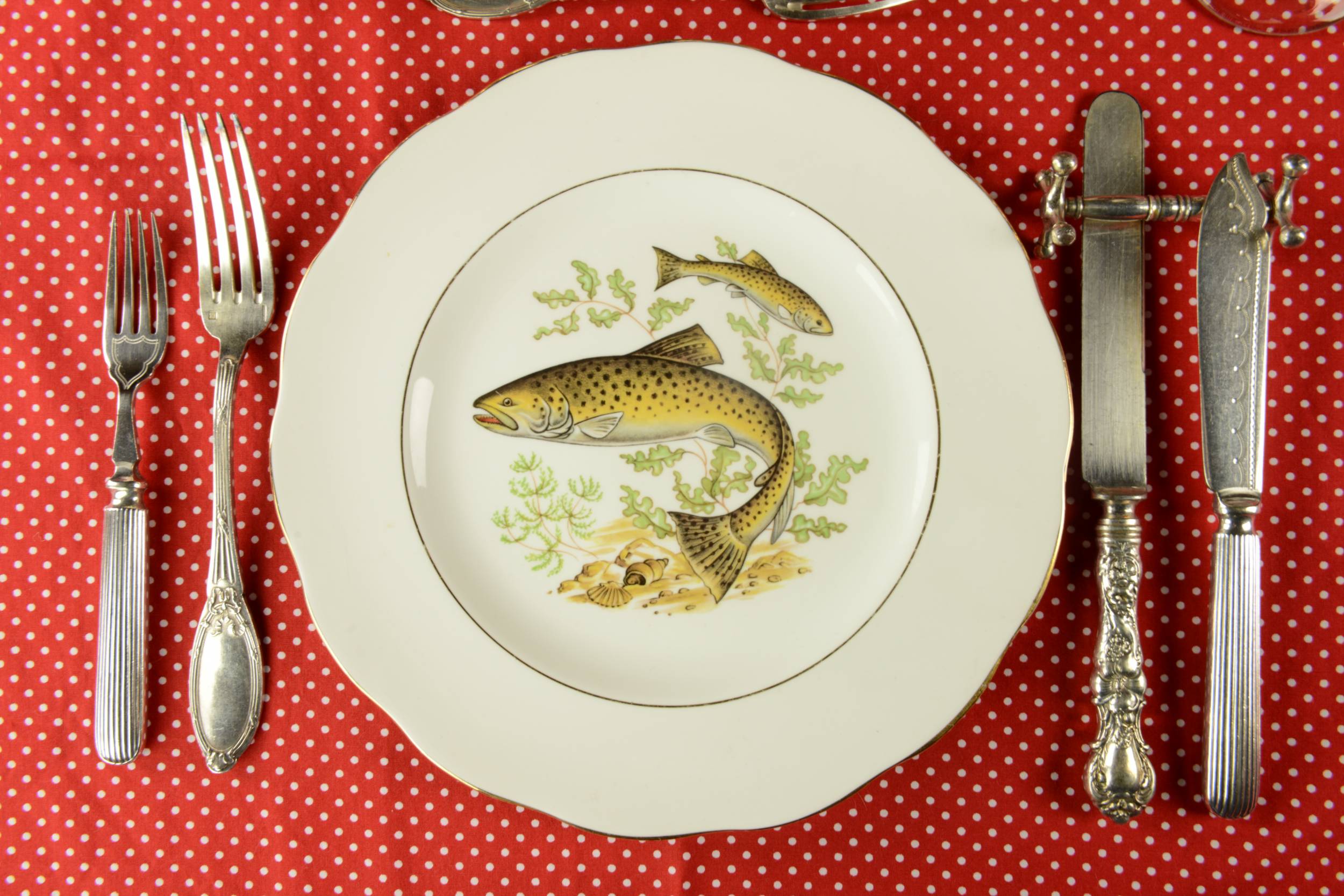 Vintage Green 10.4'' — 6 fish dinner plates