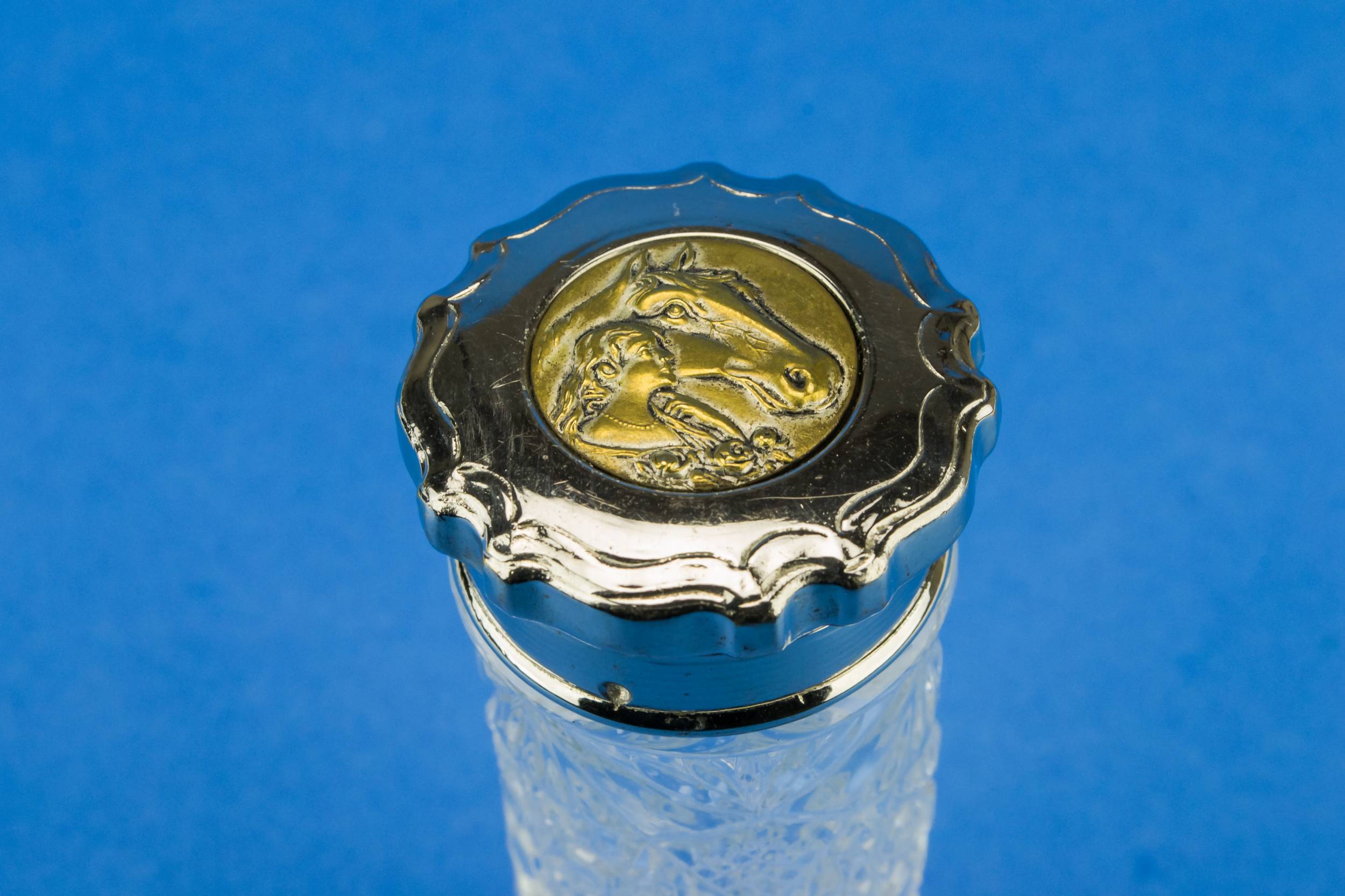 Silver Edwardian Horses — Dressing table bottle 3