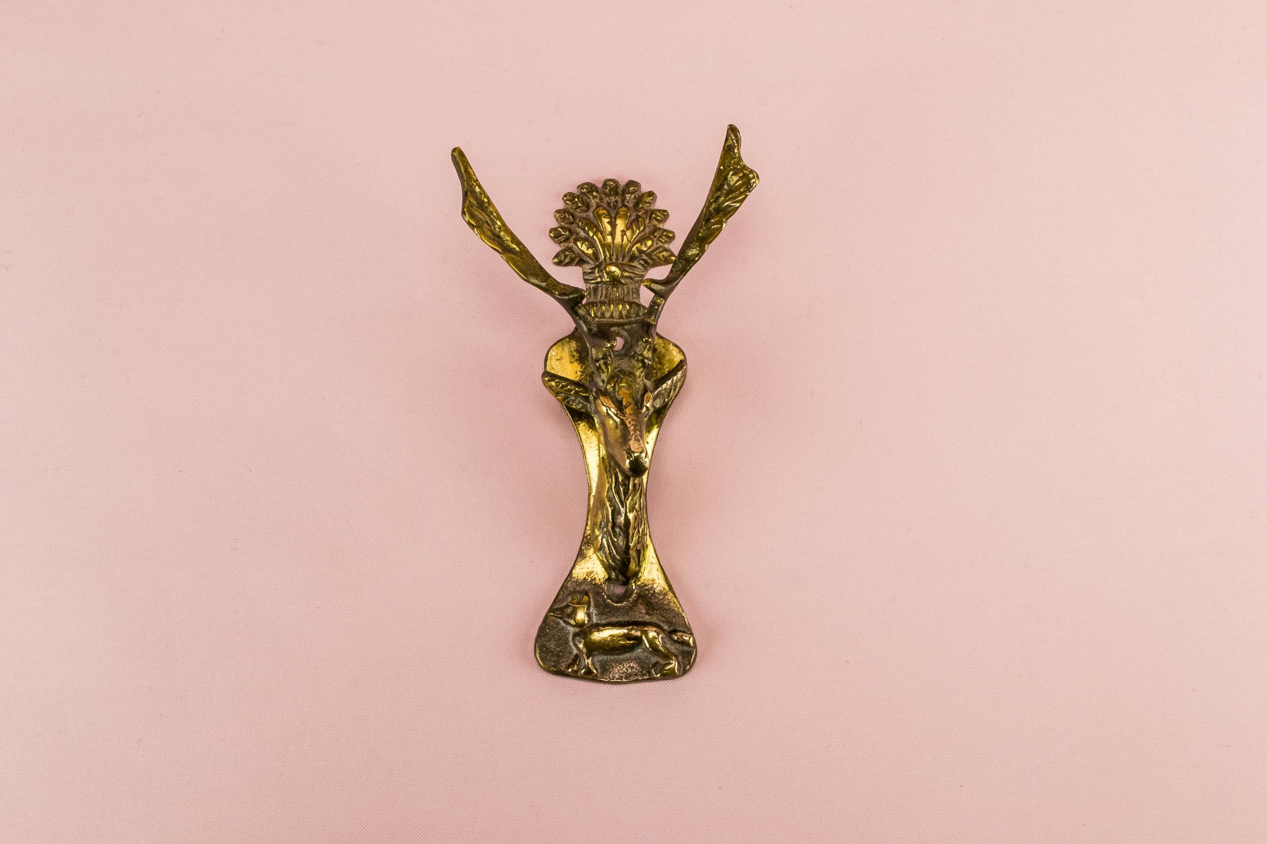Antique Shabby Chic — Deer brass door knocker 3