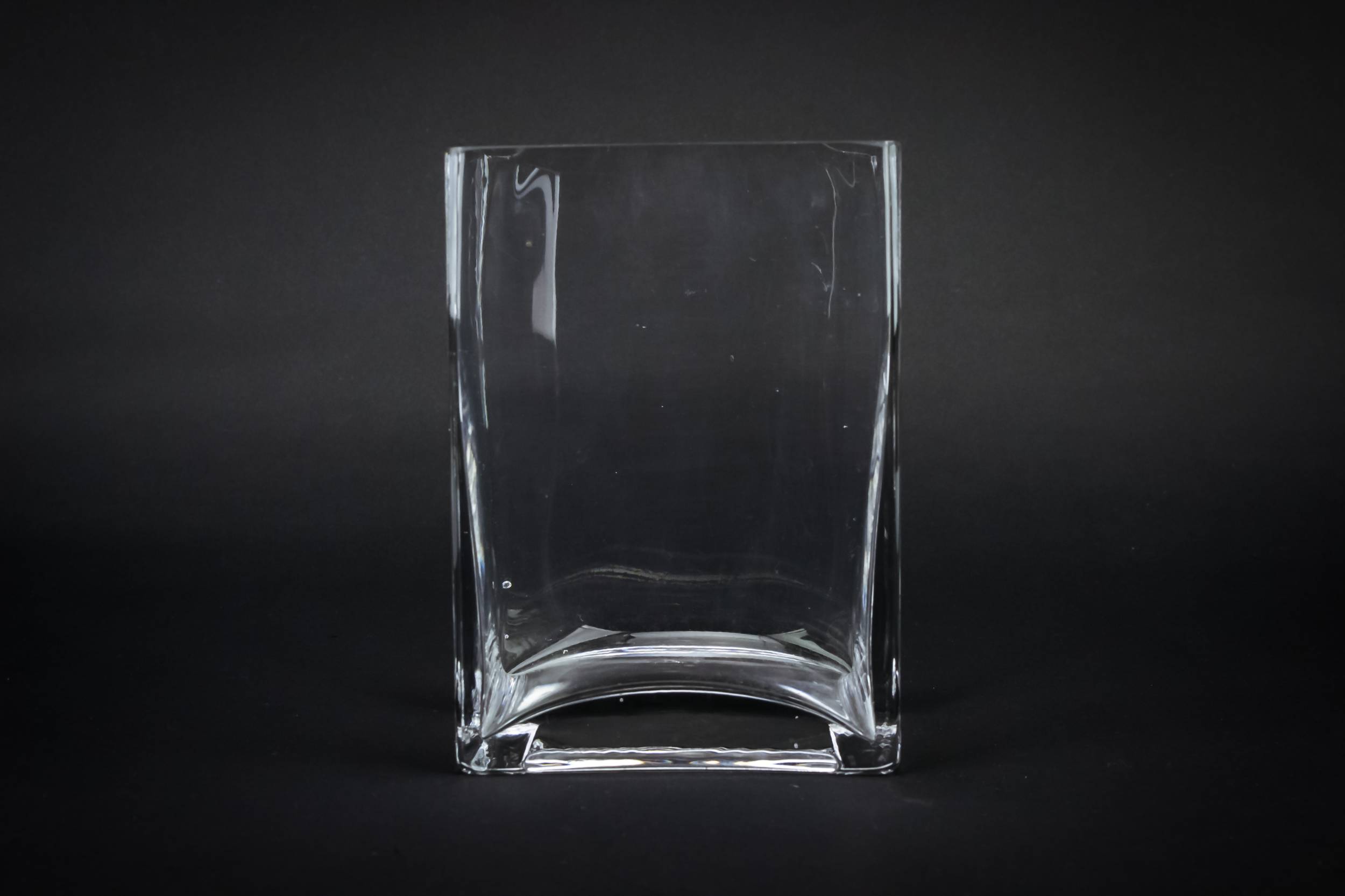 Elegant Modernist Minimalist — Rectangular glass vase