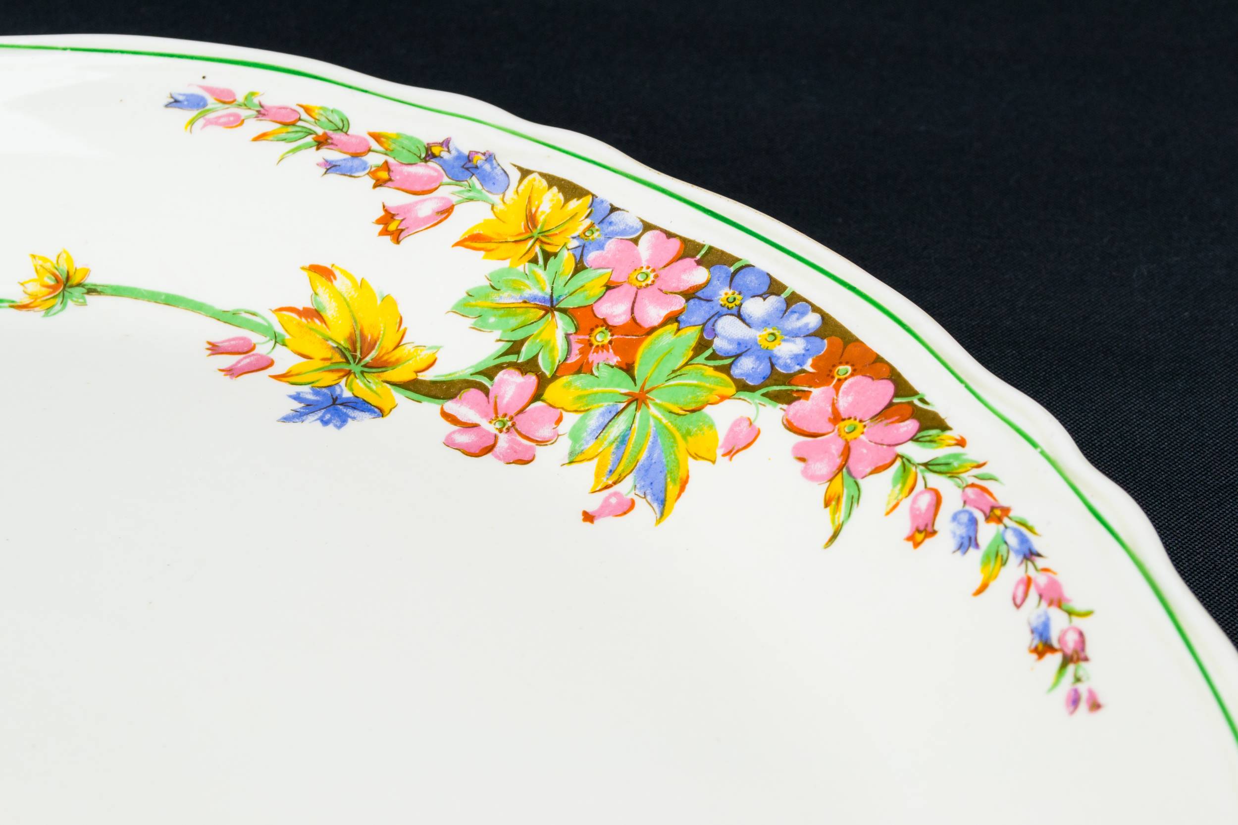 Art Deco Cheerful — Small floral serving platter 1