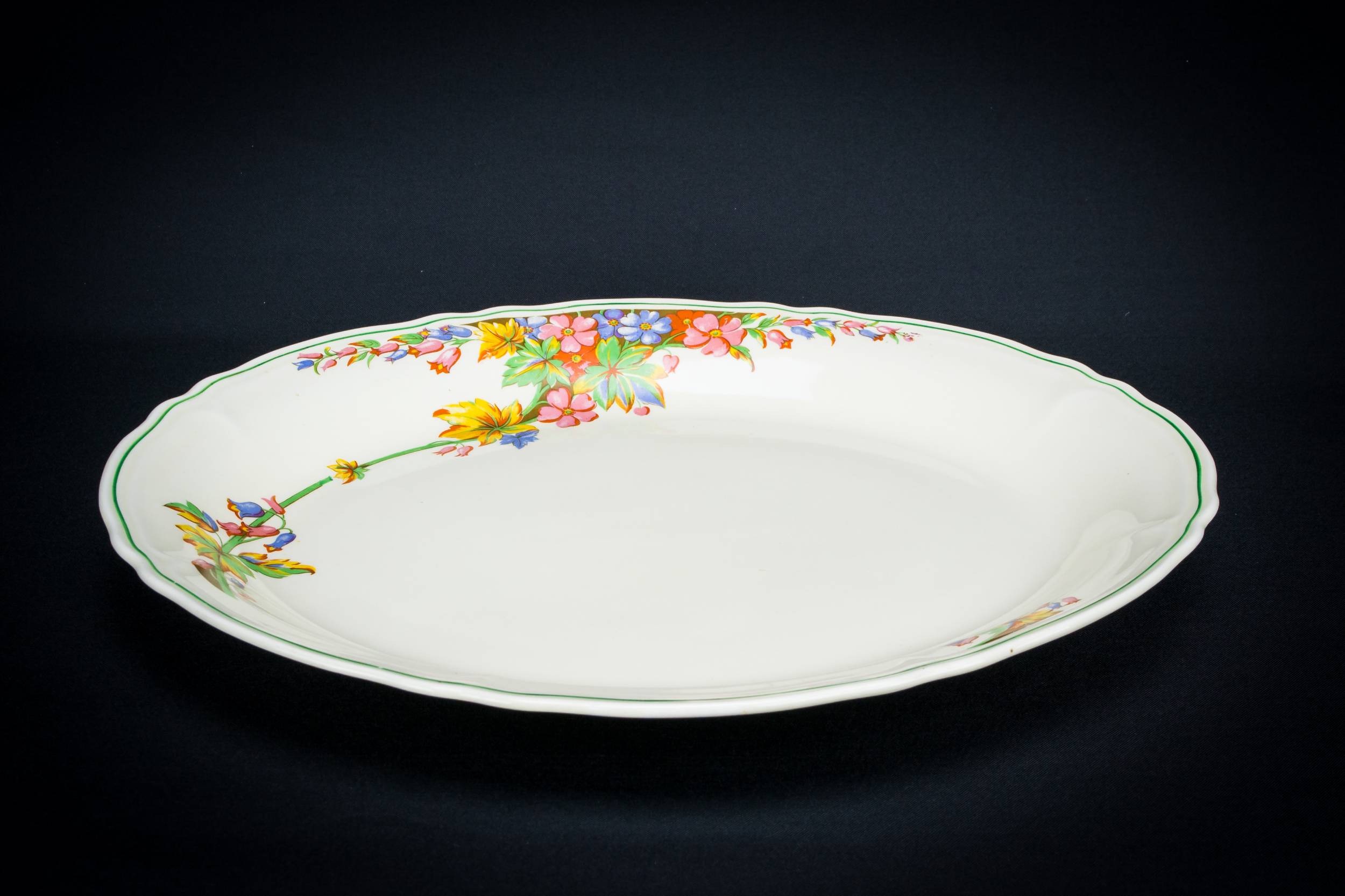 Art Deco Cheerful — Small floral serving platter 2