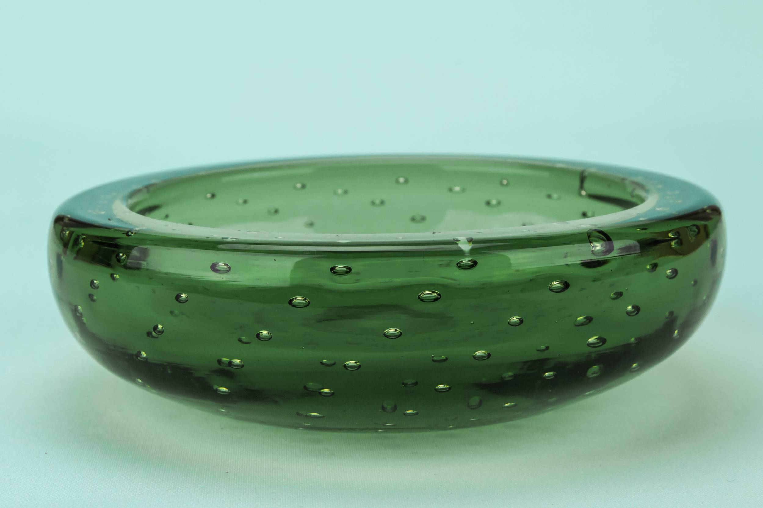 Mid-century Modern Glass — Whitefriars green bowl 1