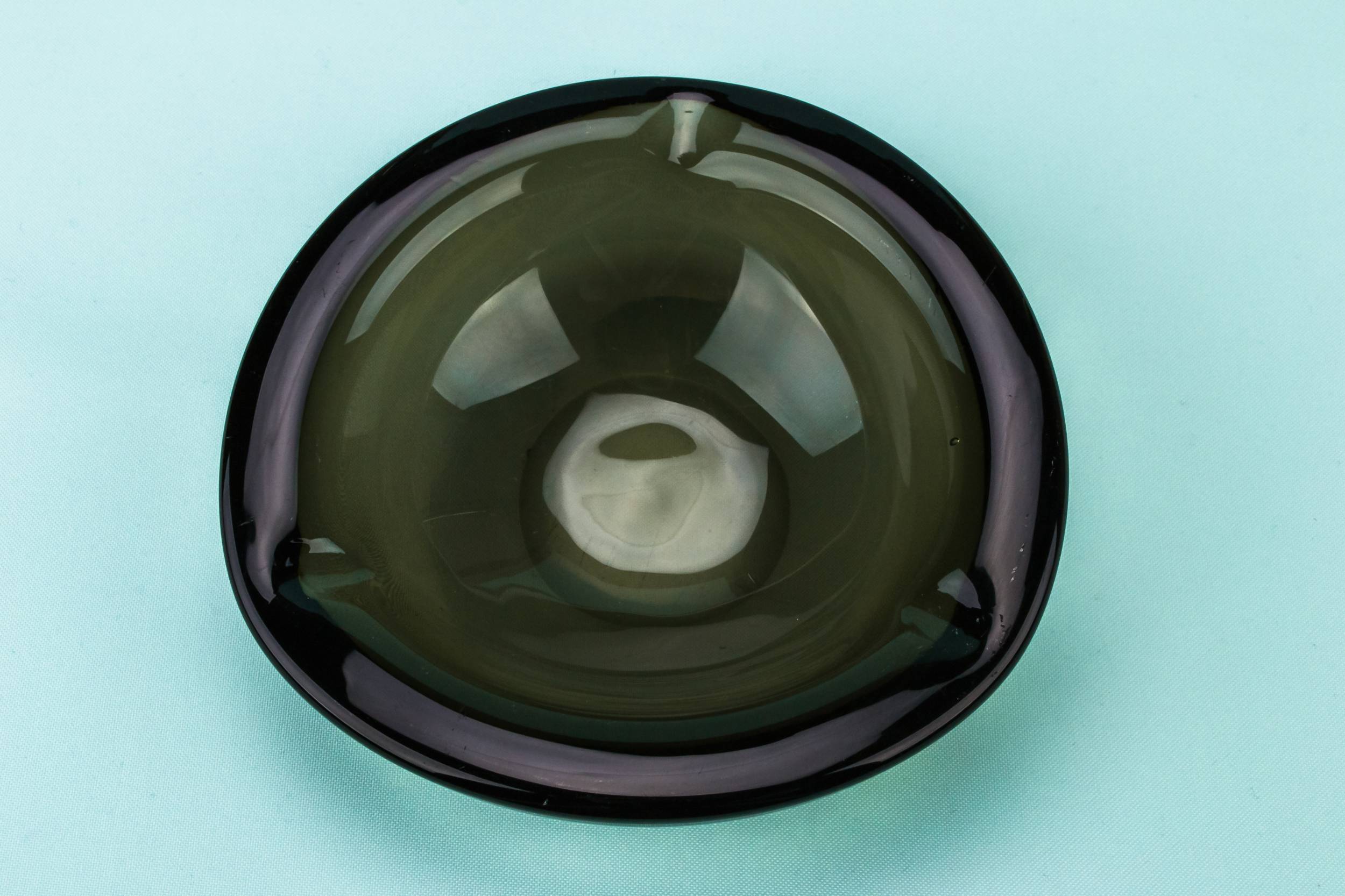 Glass Charming Minimalist — Orrefors grey glass ashtray 1