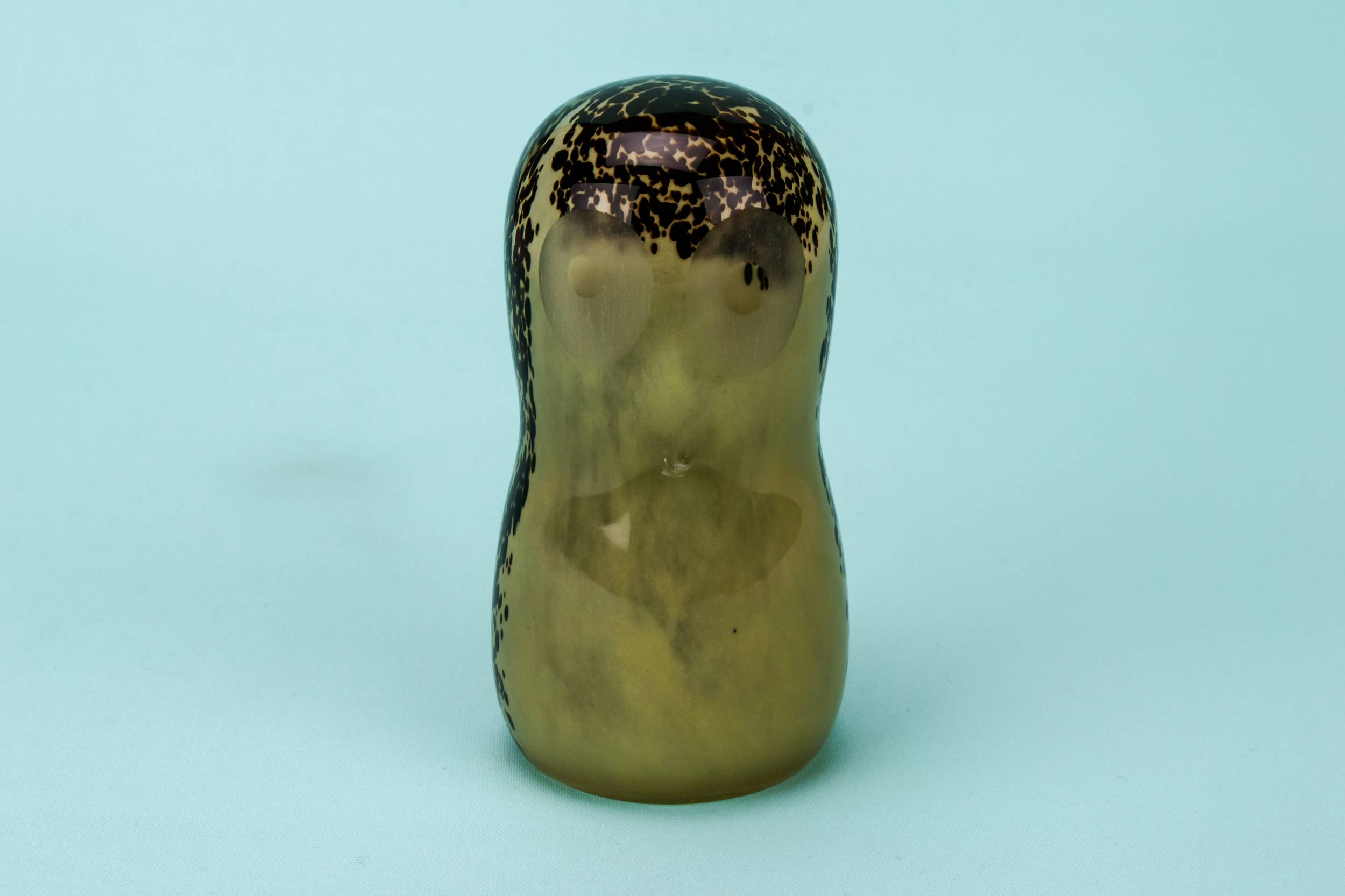 Modernist Charming Birds — Owl glass paperweight