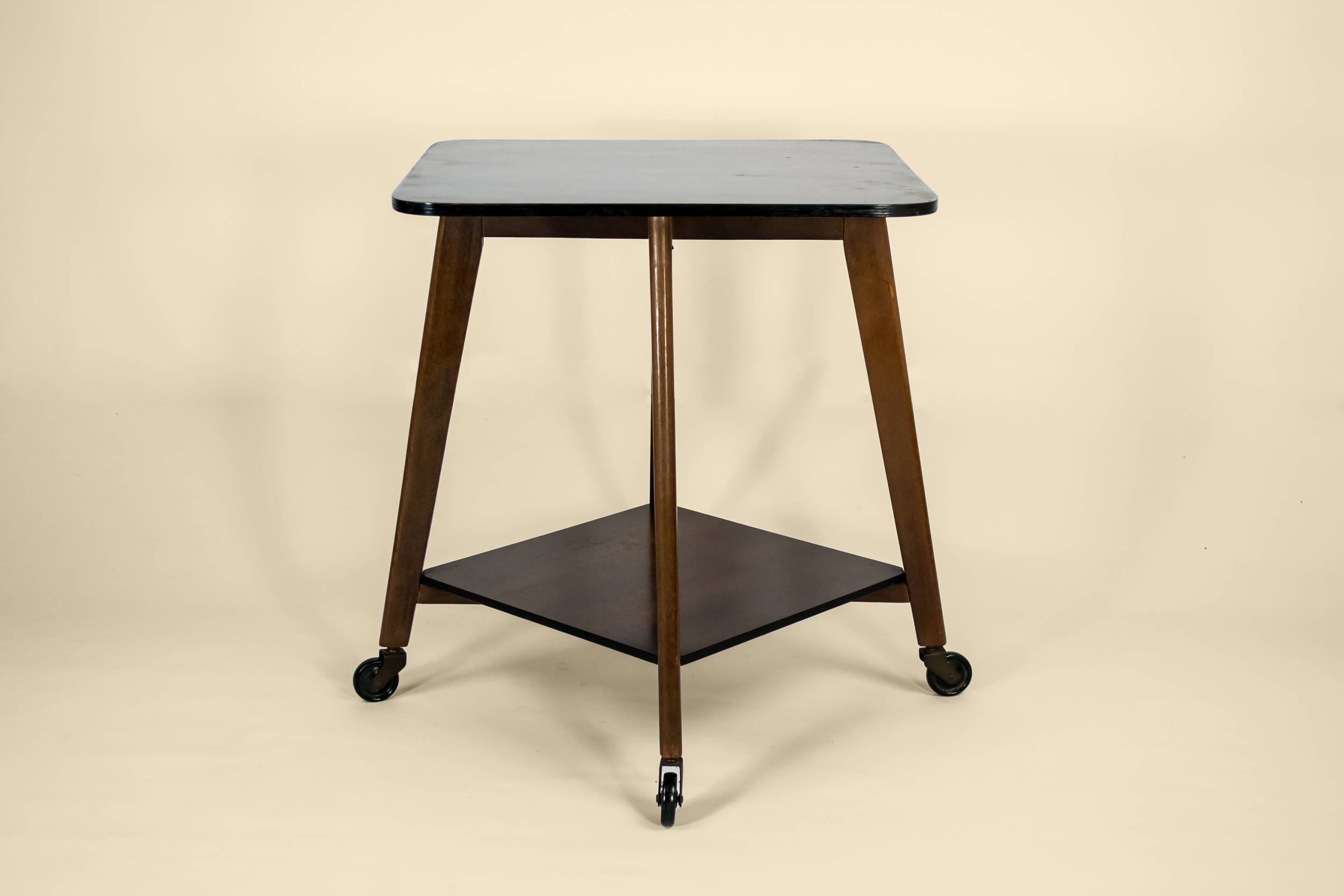 Wood Vintage Minimalist — Rotating sculpture table 4
