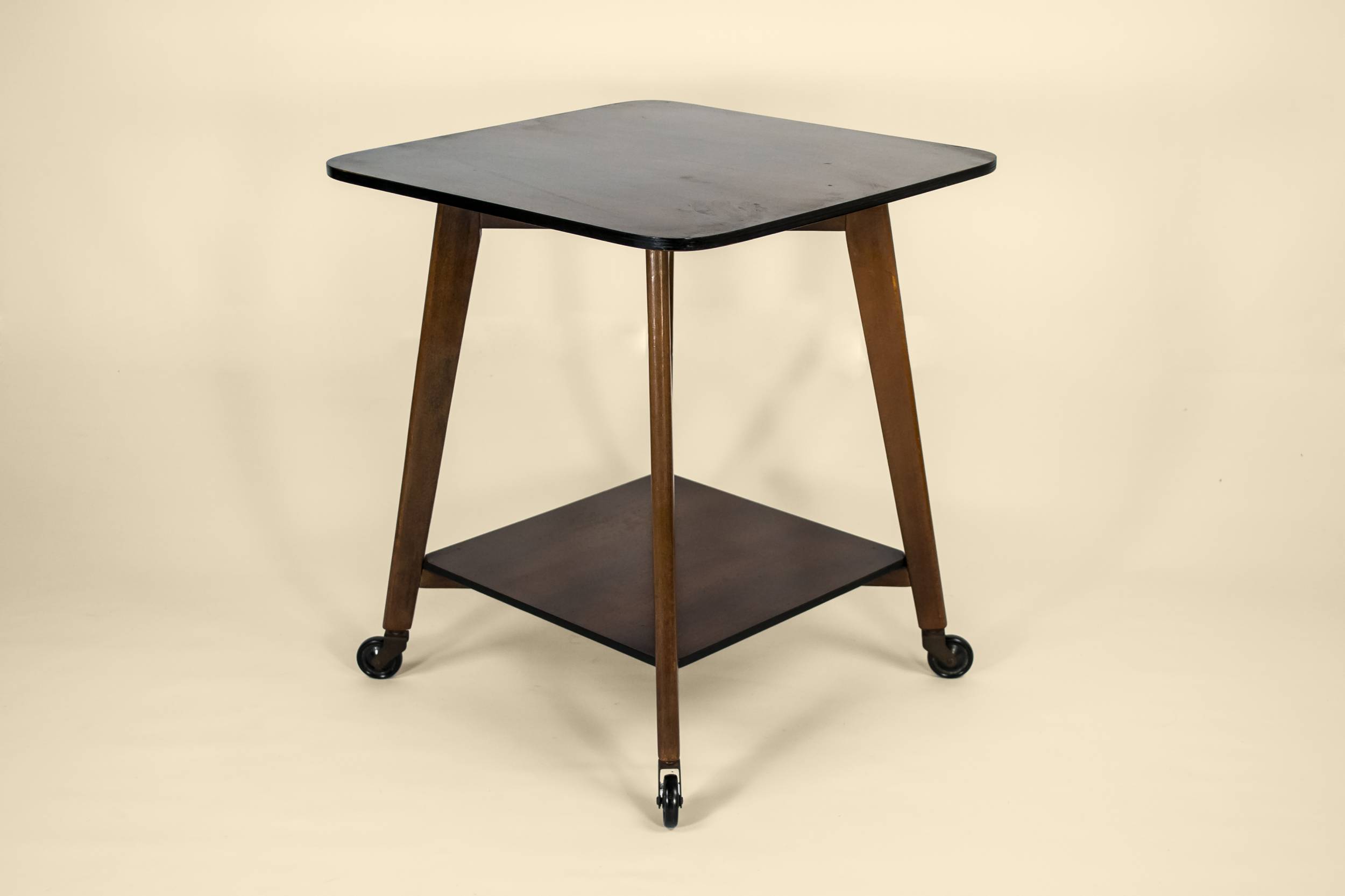 Wood Vintage Minimalist — Rotating sculpture table