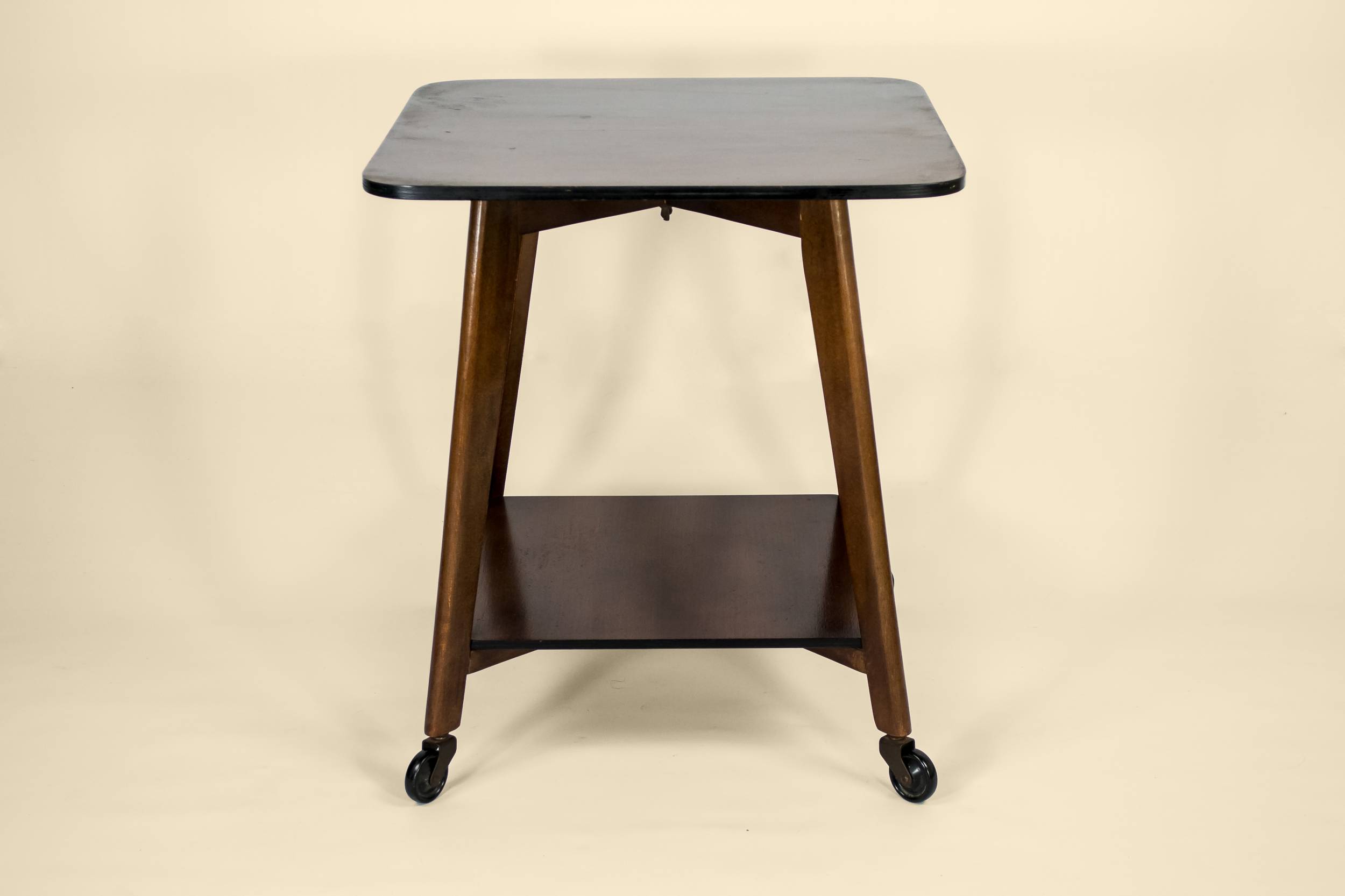 Wood Vintage Minimalist — Rotating sculpture table 2