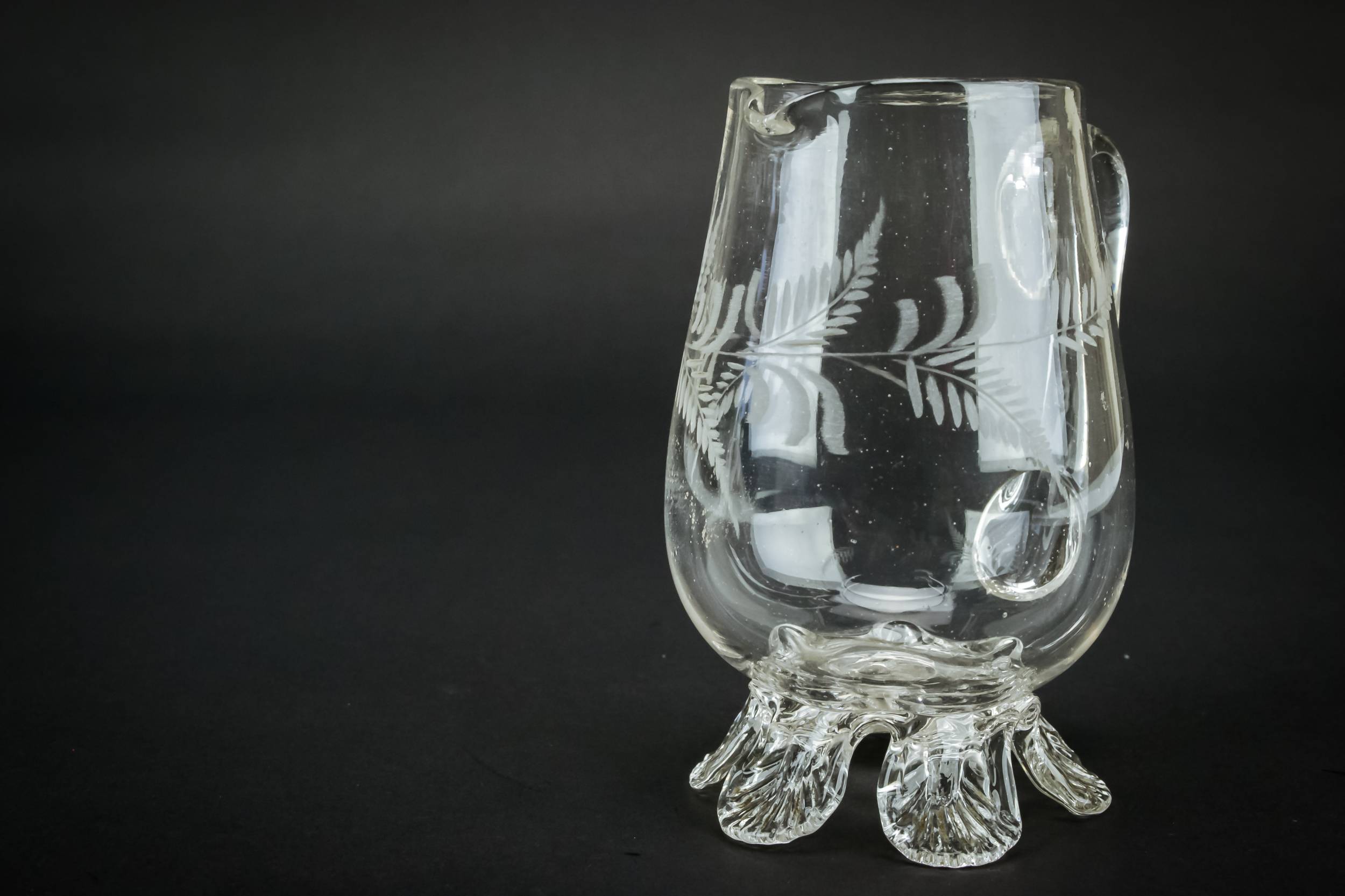 Victorian Charming Floral — Glass sugar and milk set 2
