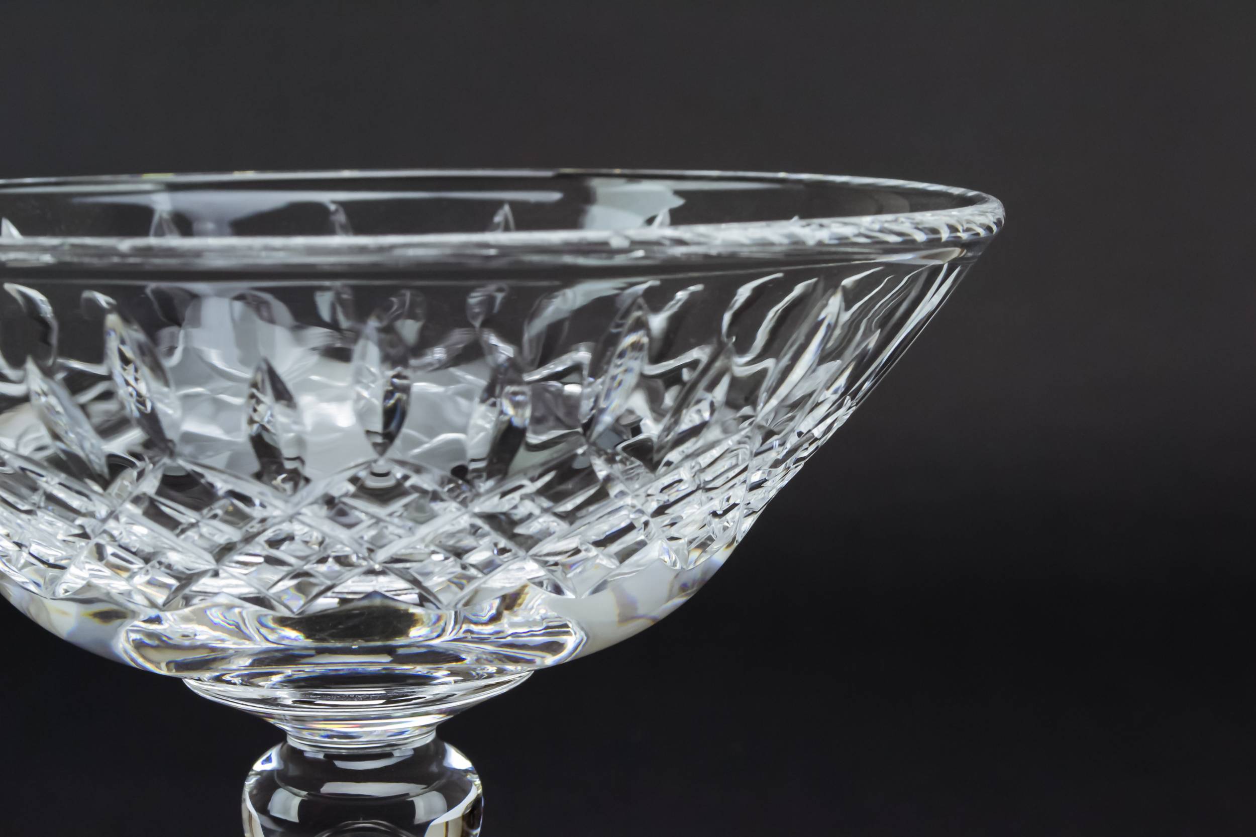 Retro Glass 6.5'' — Small cut glass stem bowl 1