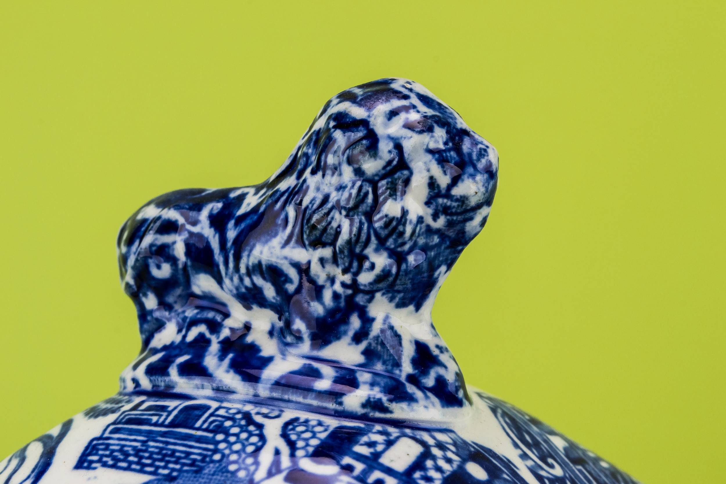 Blue and White — Blue and white lion tureen 1