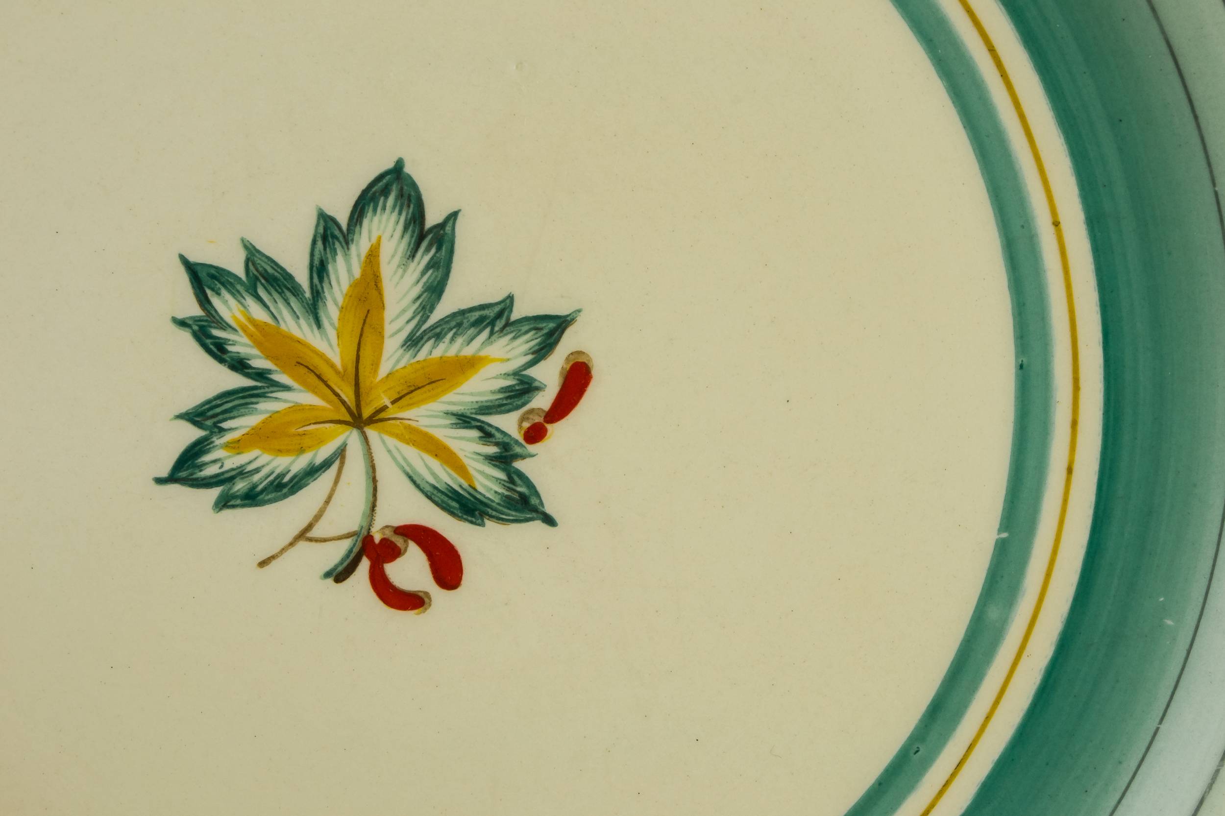 Mid-century Modern Charming — 6 small green plates 3