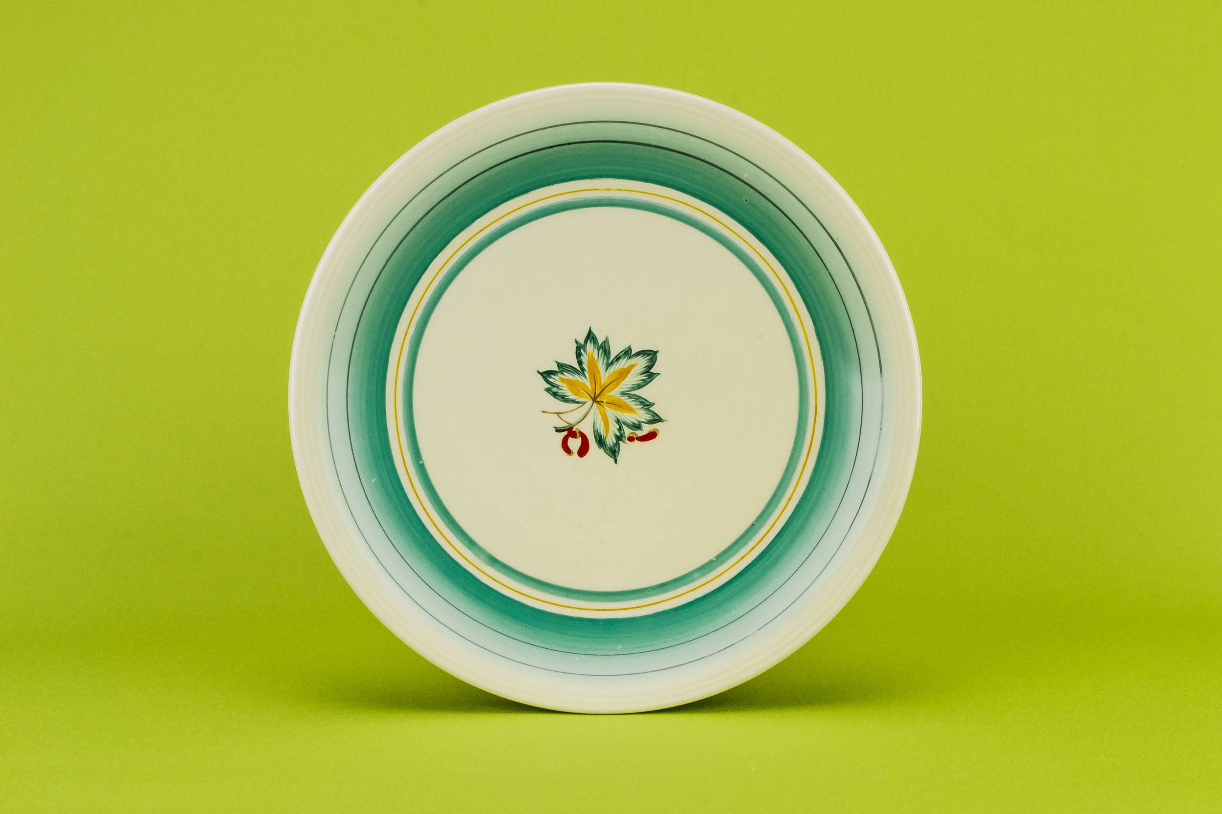 Mid-century Modern Charming — 6 small green plates