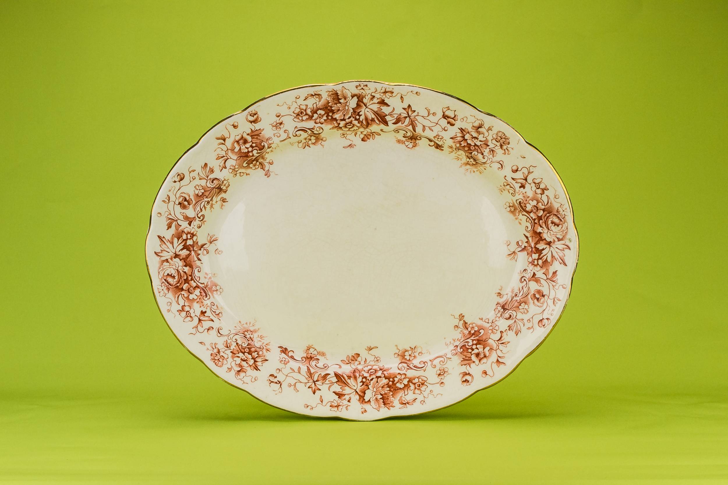 Ceramic Victorian Floral — Large serving platter