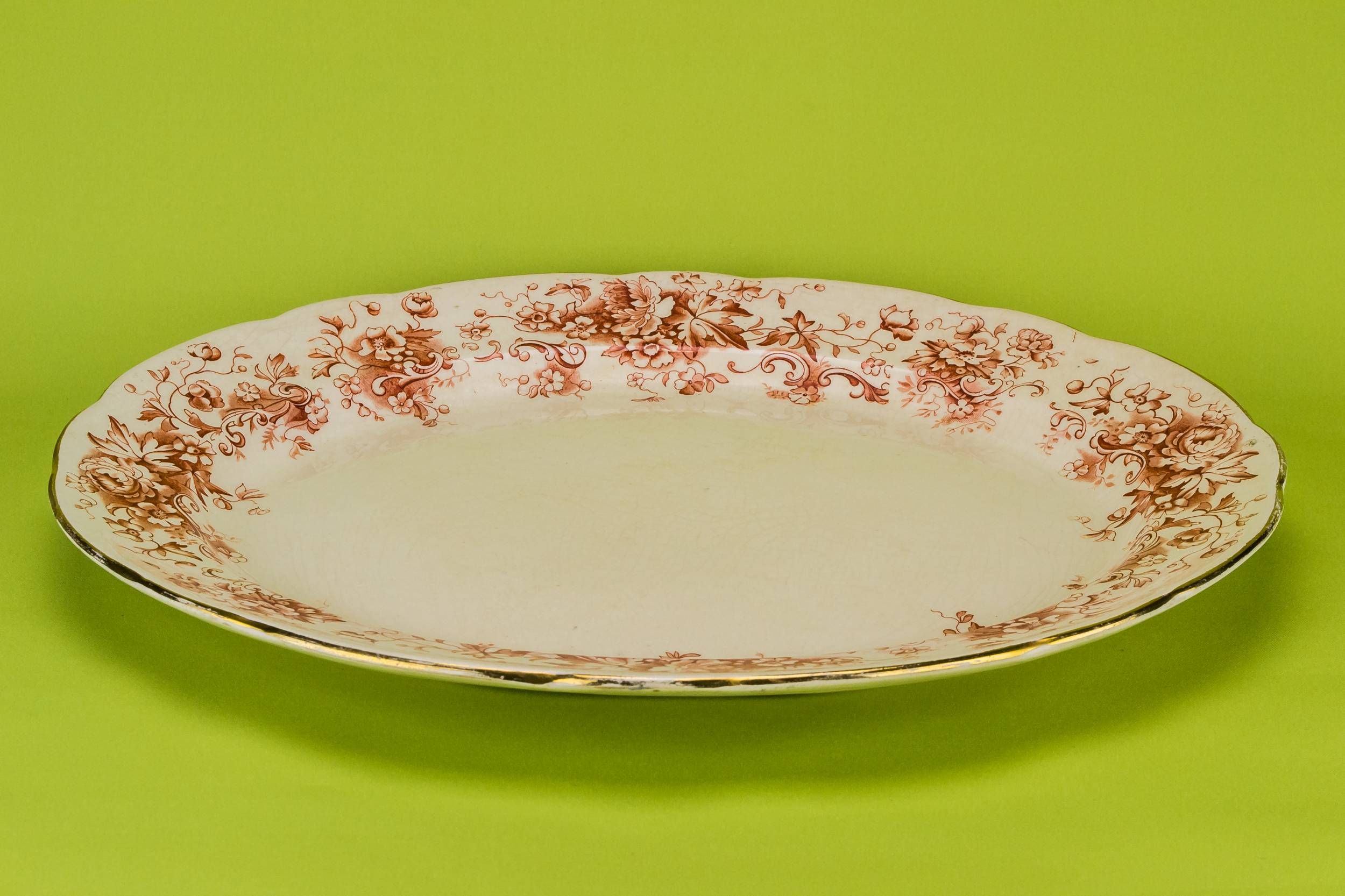 Ceramic Victorian Floral — Large serving platter 1