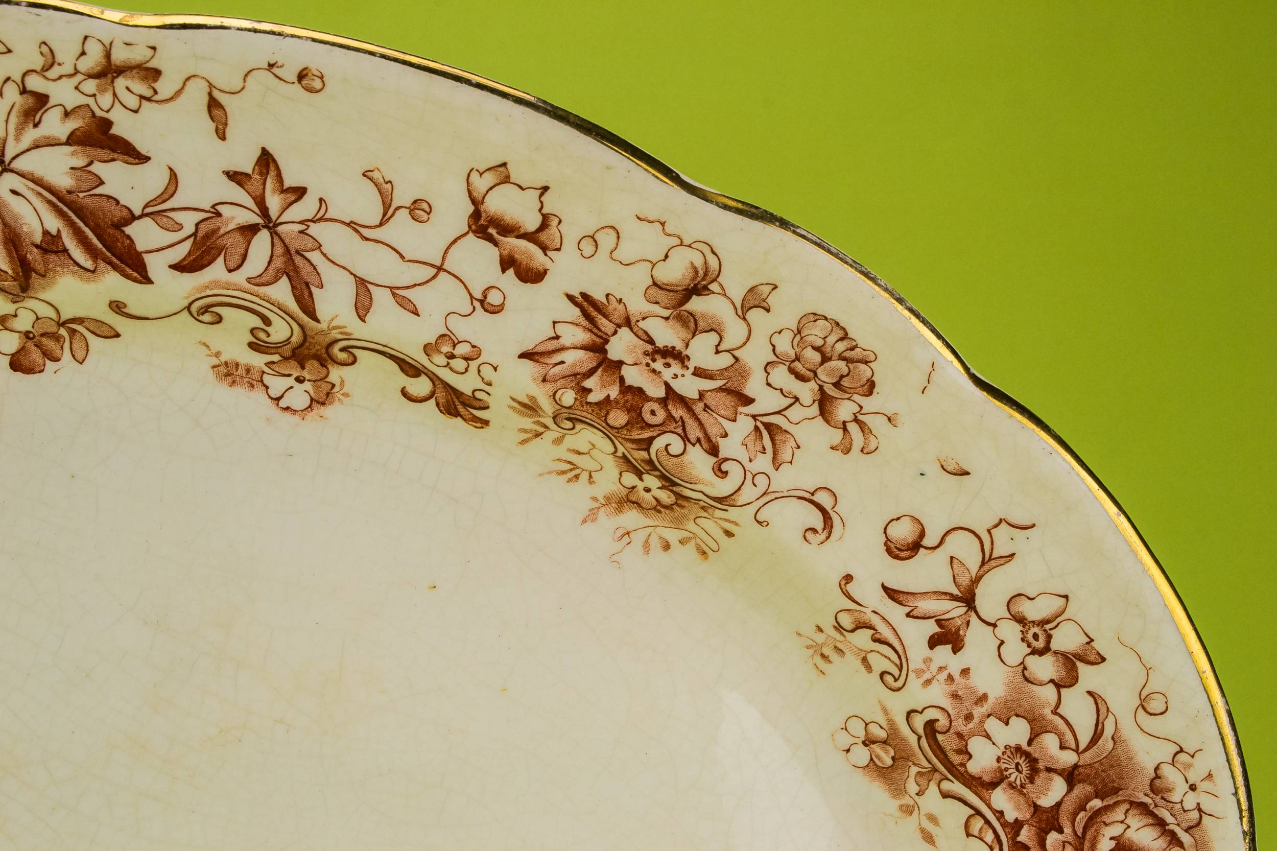 Ceramic Victorian Floral — Large serving platter 2