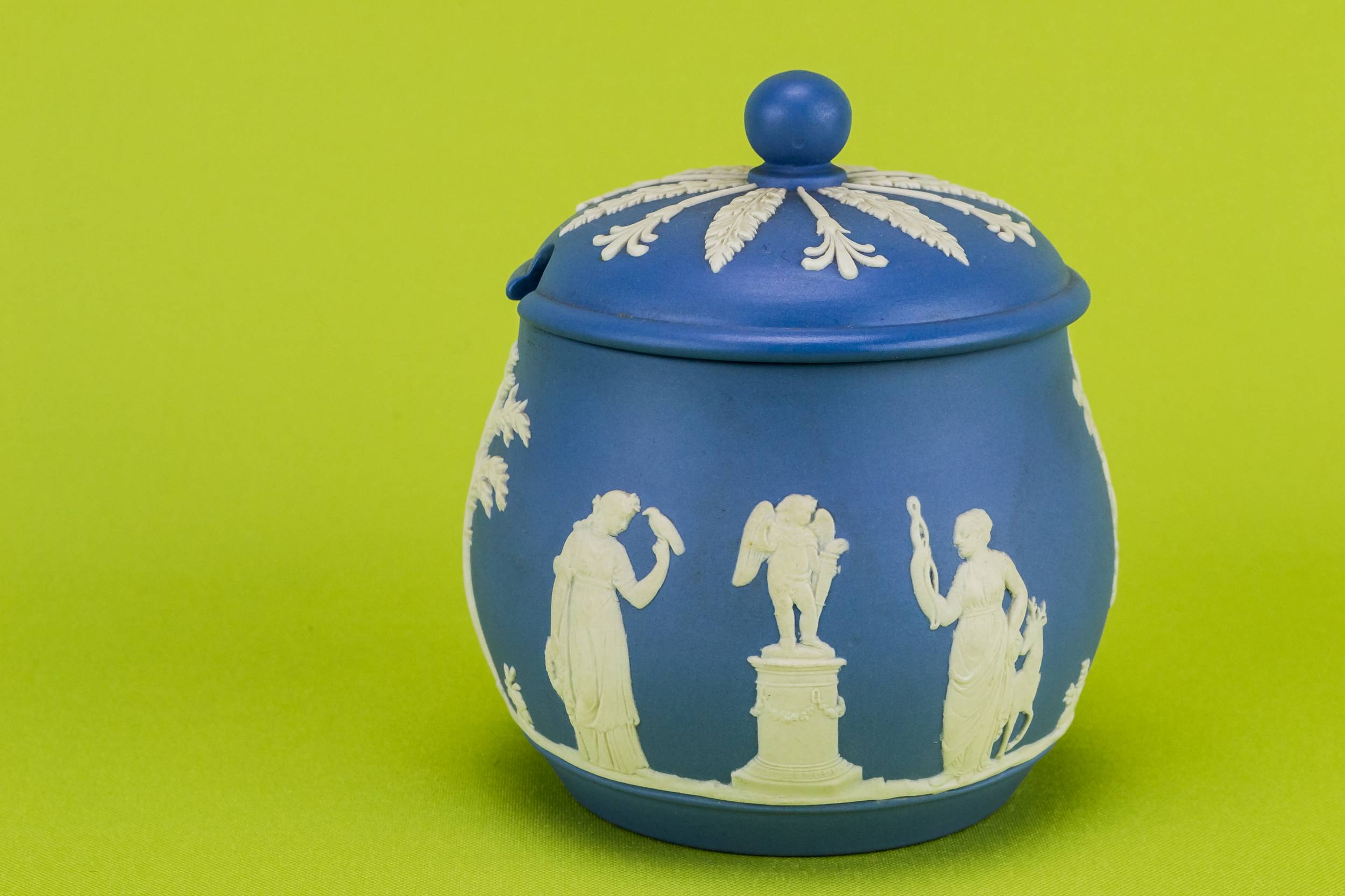 Wedgwood Jasperware Condiment — Jasperware condiment pot 2