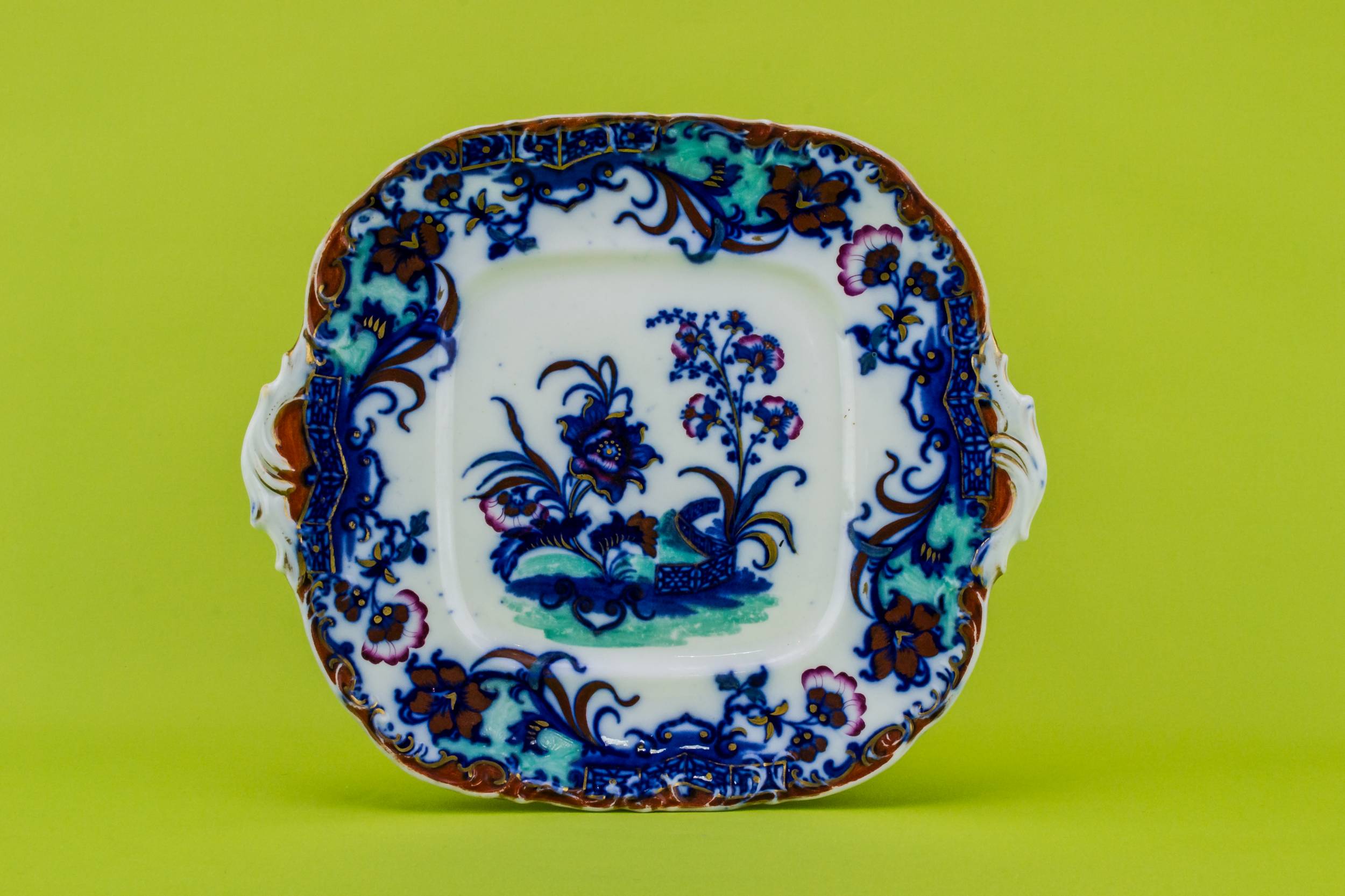 High Victorian Porcelain — Colourful serving dish