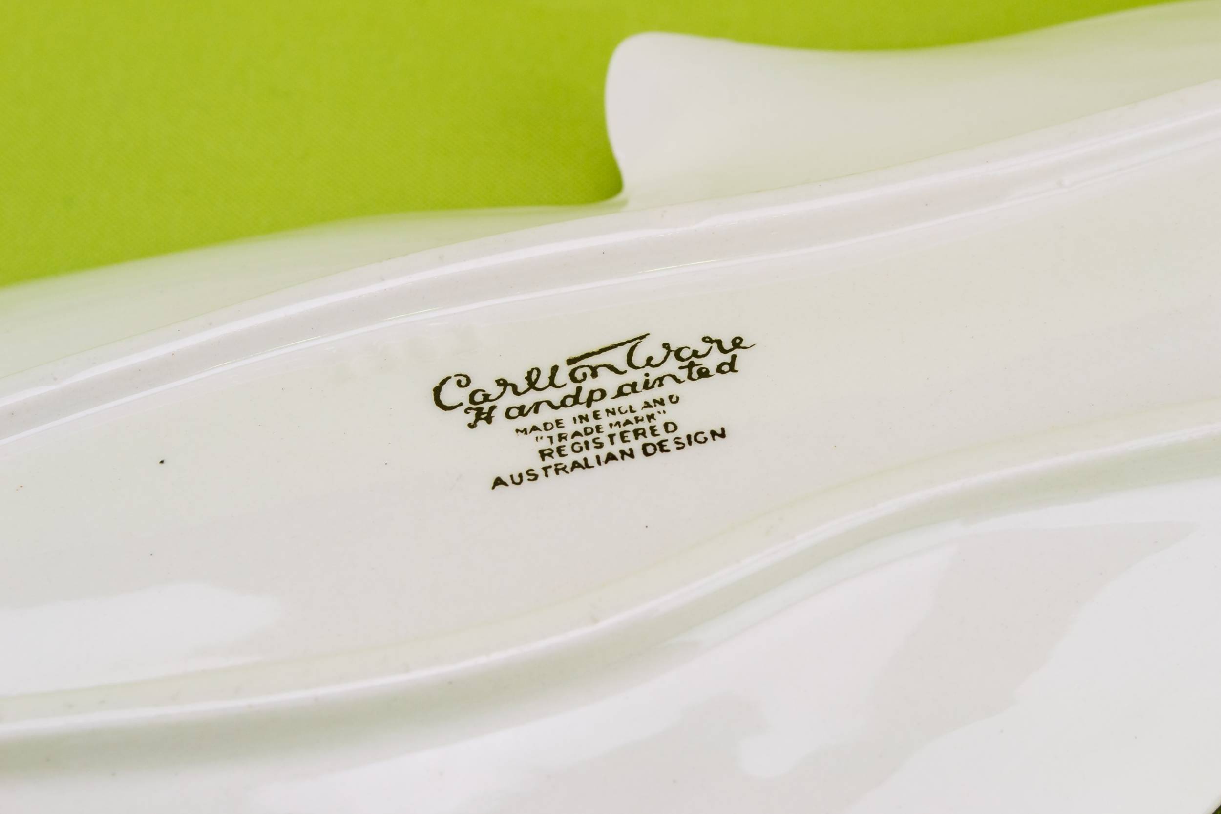 Vintage Ceramic Carlton — Long leaf serving platter 3