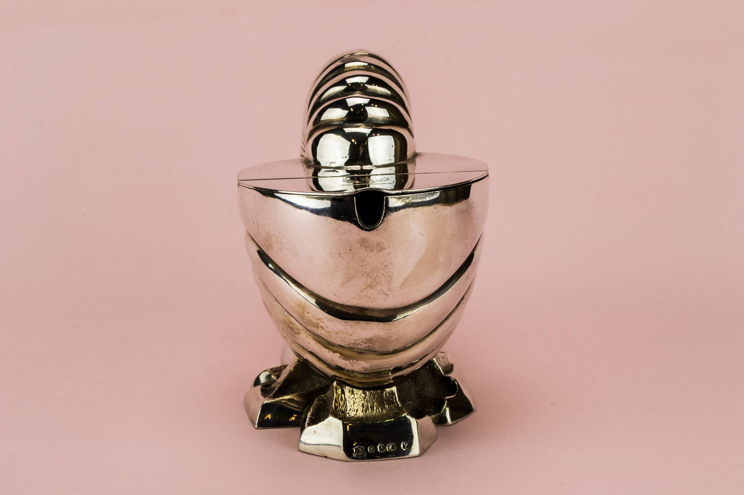 Spectacular Antique Elkington — Silver ammonite spoon warmer 2