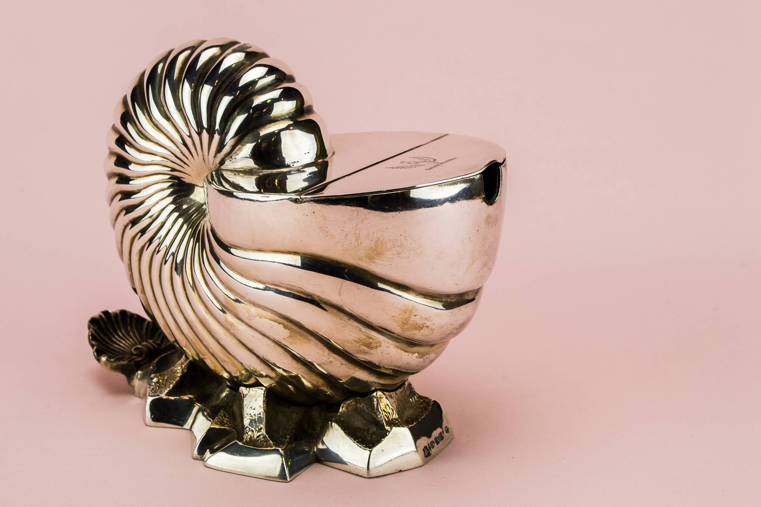 Spectacular Antique Elkington — Silver ammonite spoon warmer 3
