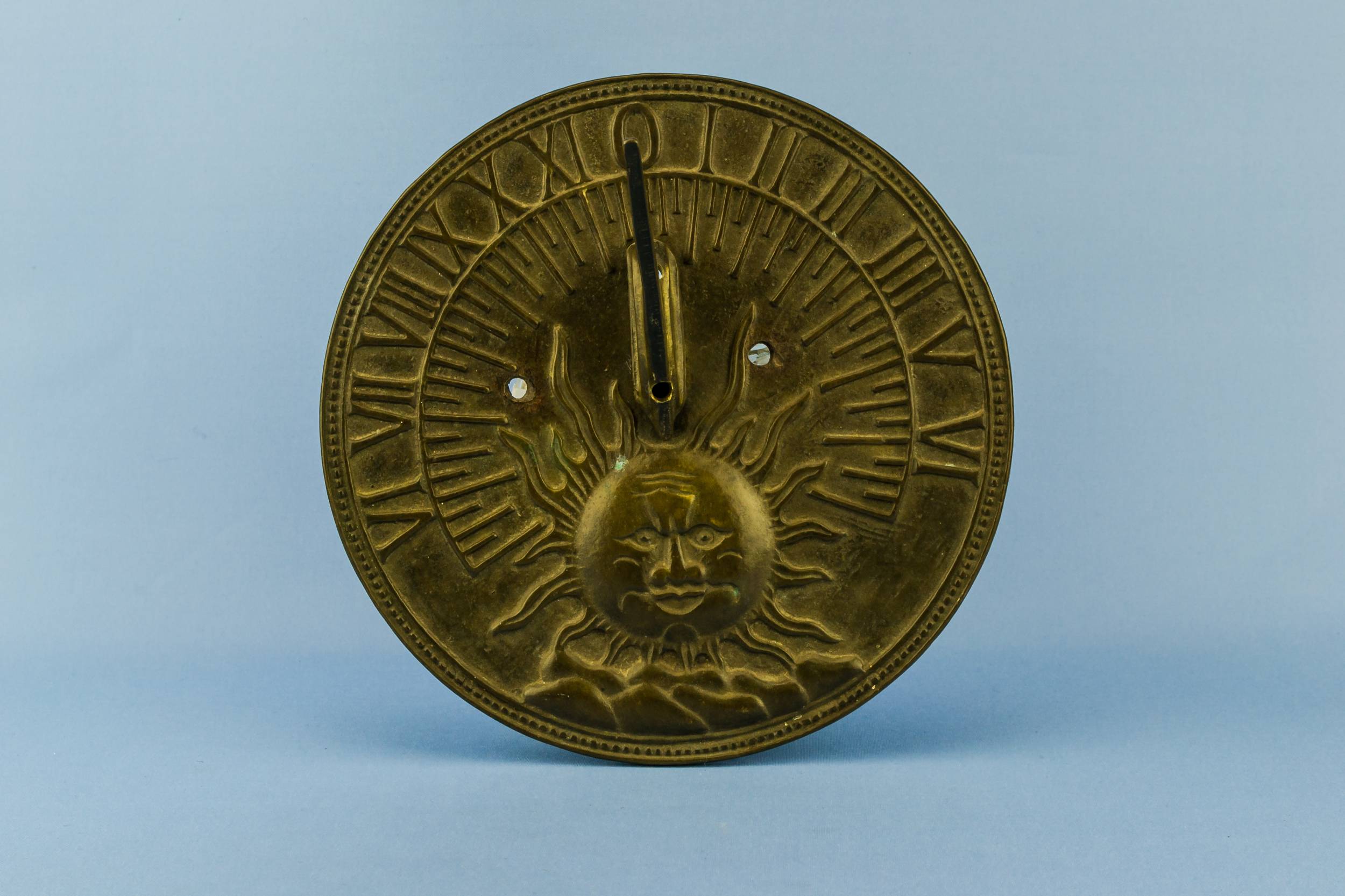 Patinated Bronze Sundial — Bronze sundial