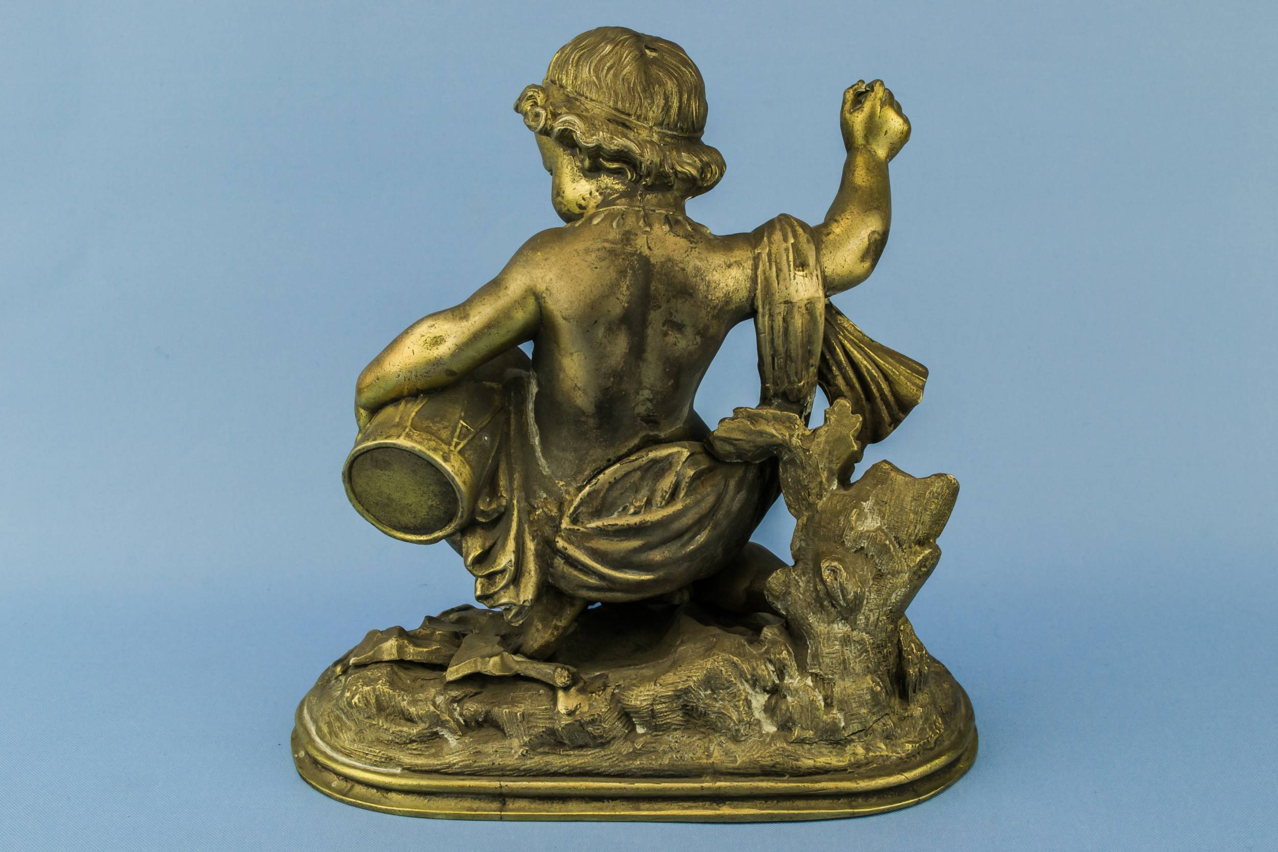 Antique Victorian SCULPTURE — Bronze sculpture of a baby 2