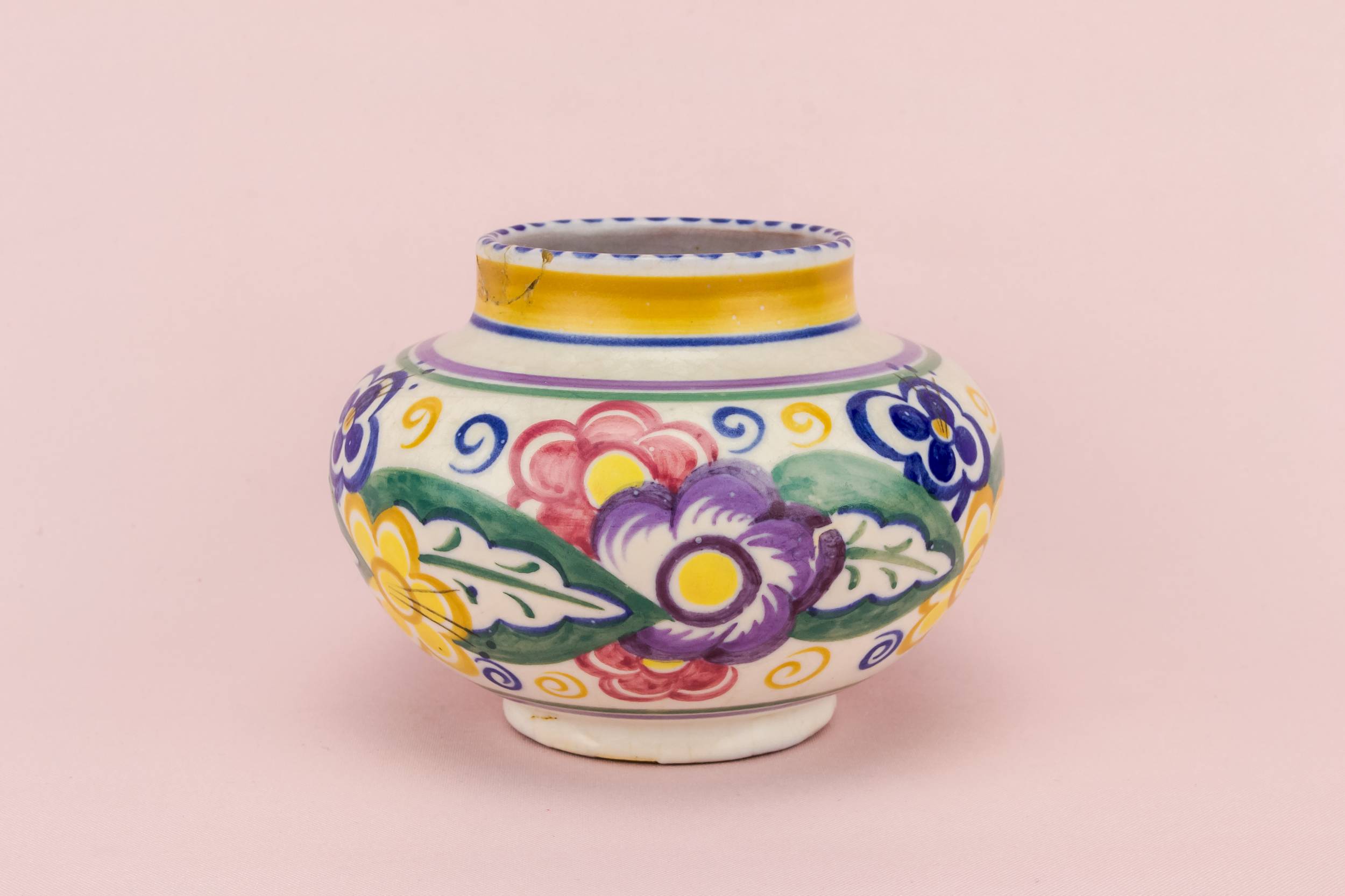 Art Deco Ceramic — Small floral vase