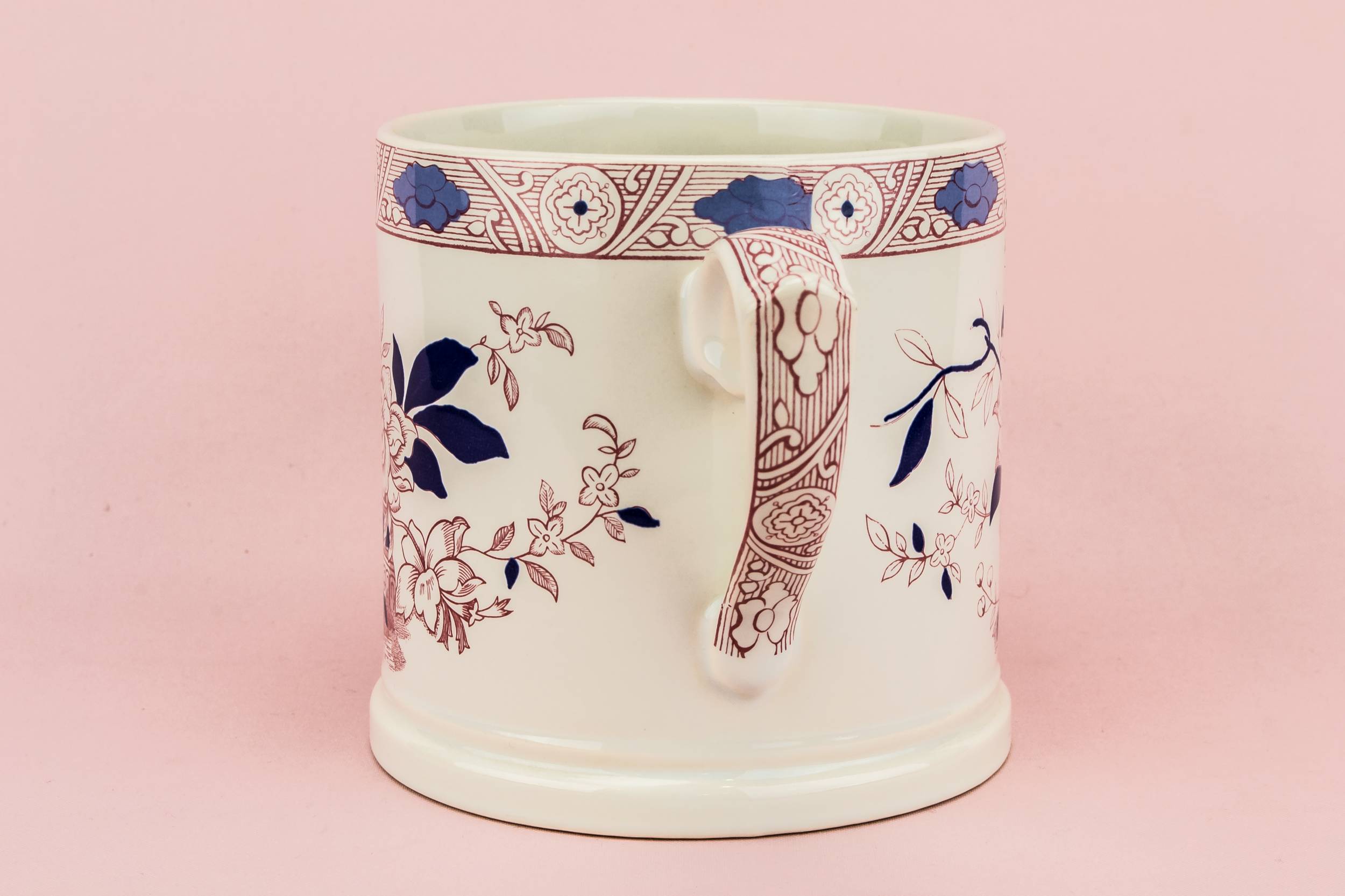 Pink Retro Floral — Large cider mug 1