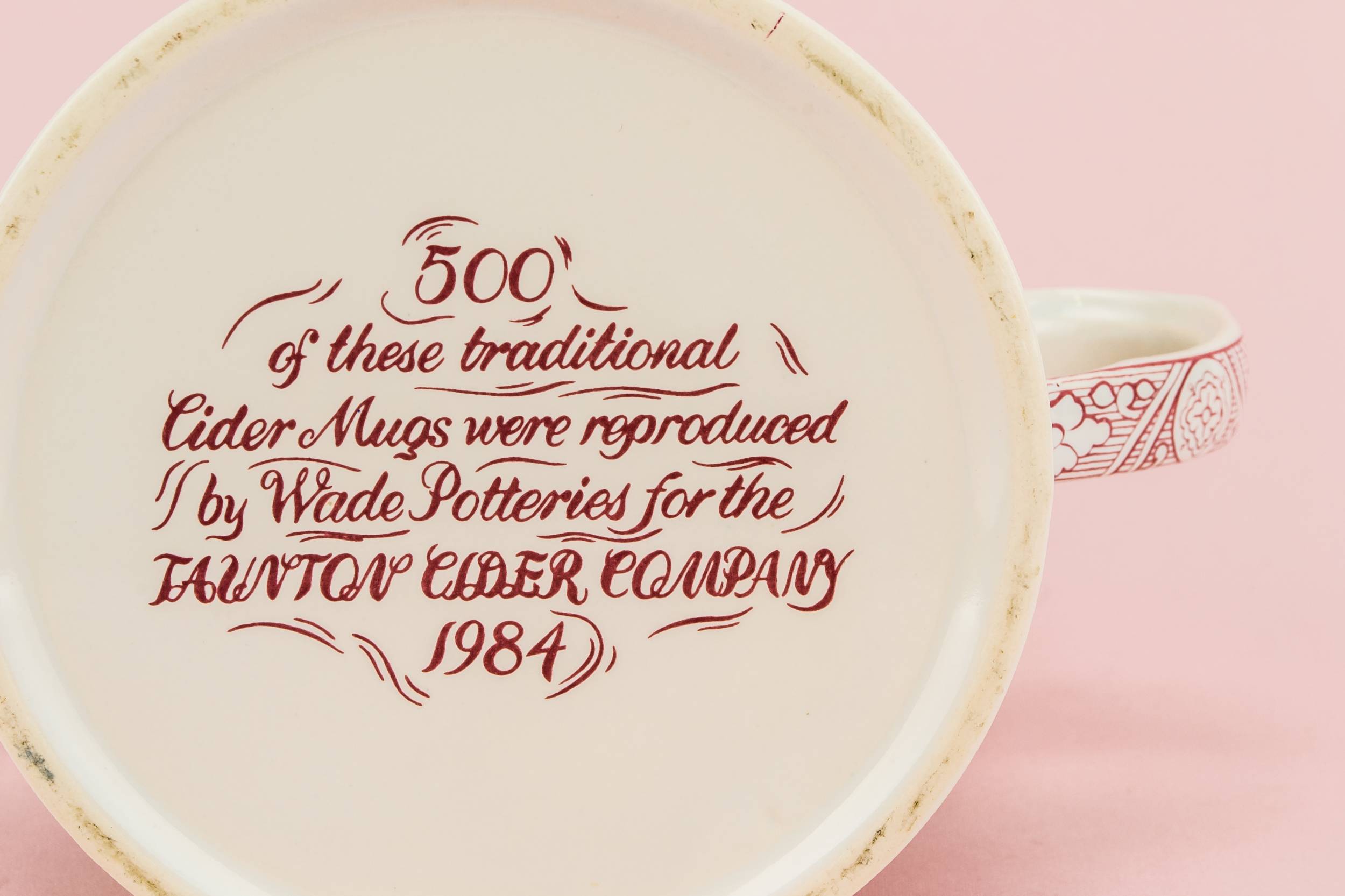 Pink Retro Floral — Large cider mug 2