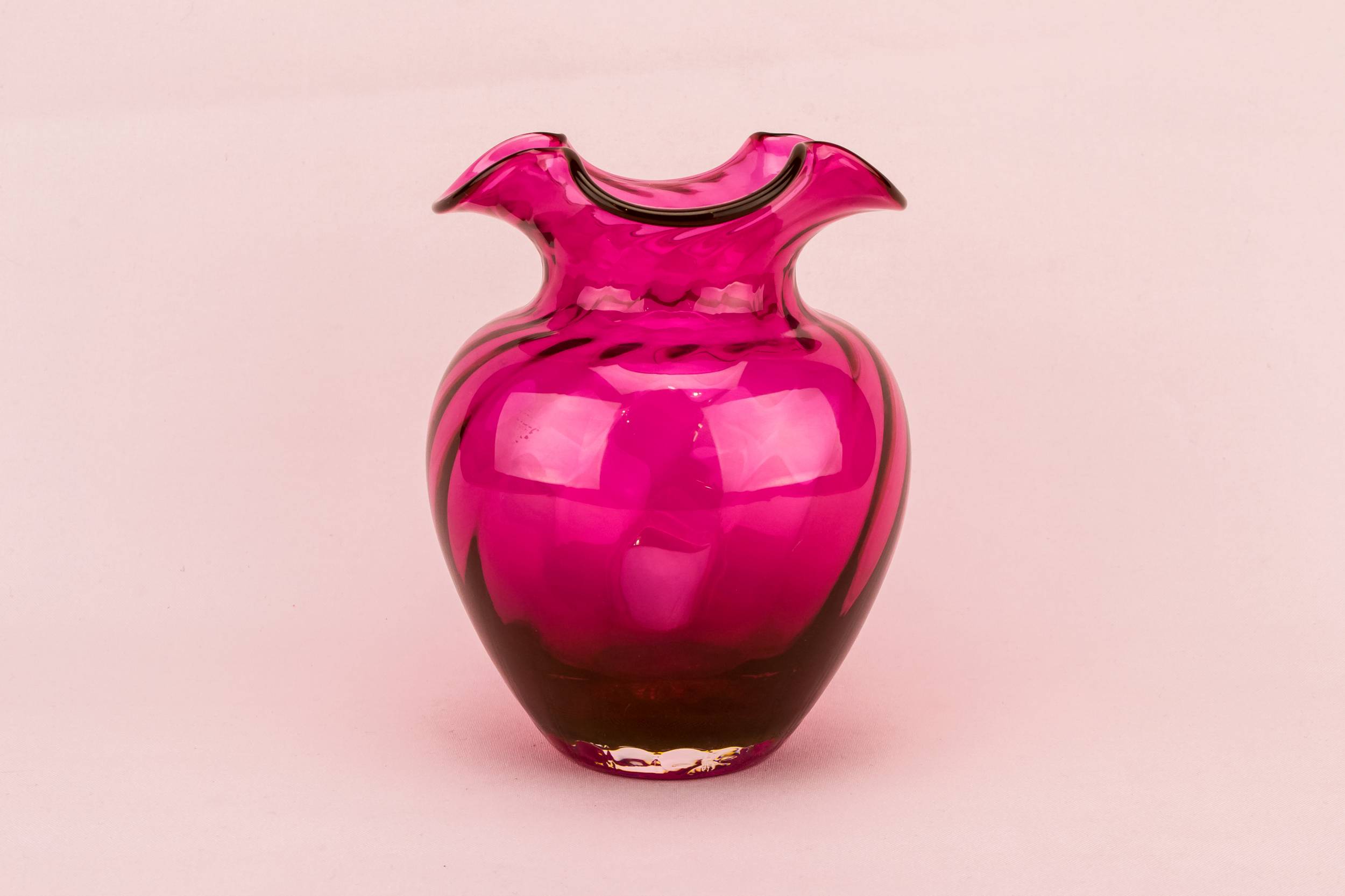 Cheerful Vintage Glass — Cranberry glass vase