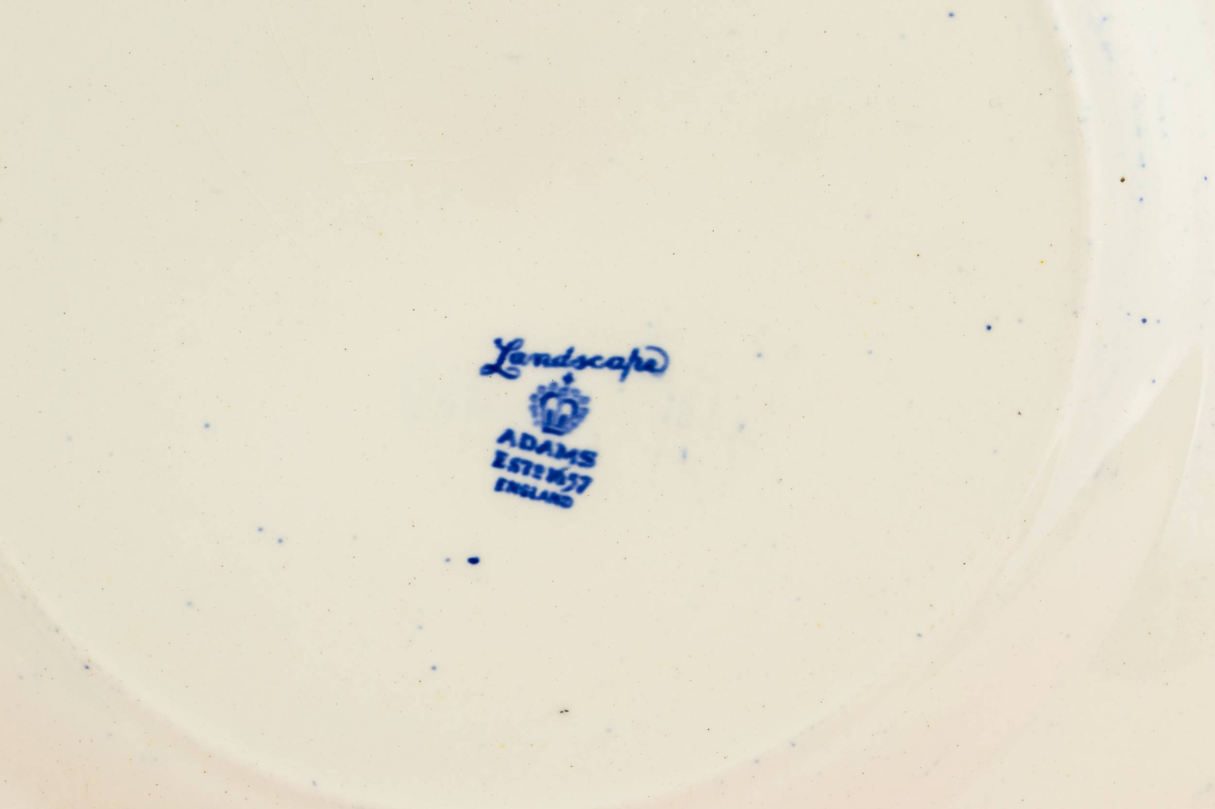 Rustic Traditional PLATES — 5 blue dinner plates 2