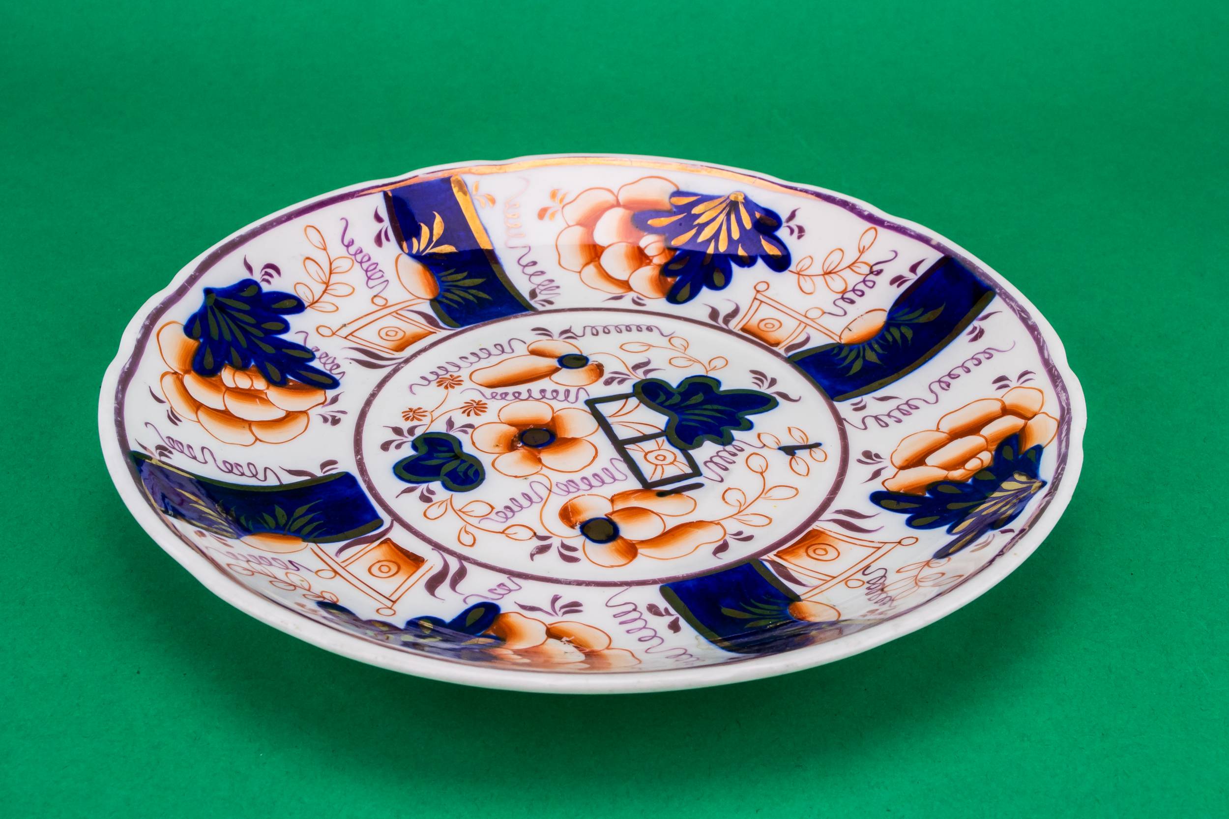 Antique Victorian PLATE — Gaudy Welsh plate 1