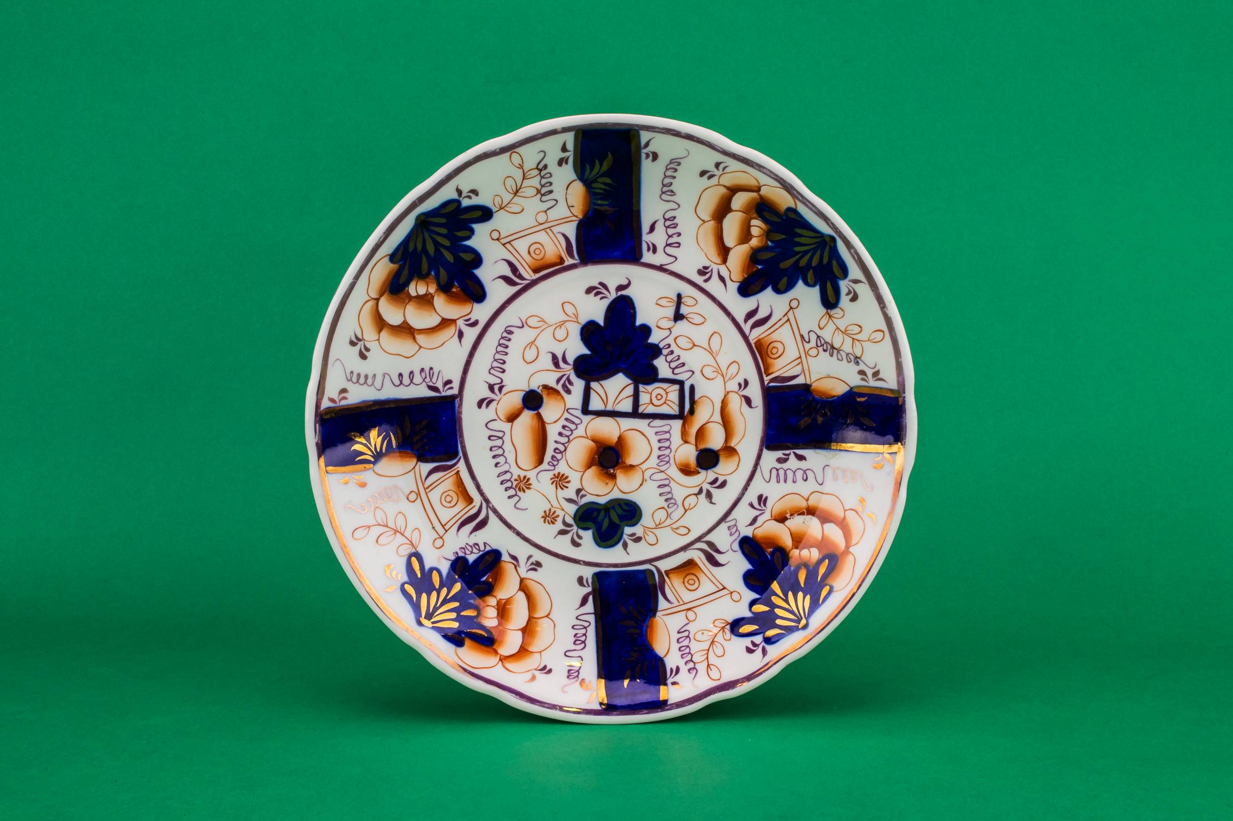 Antique Victorian PLATE — Gaudy Welsh plate