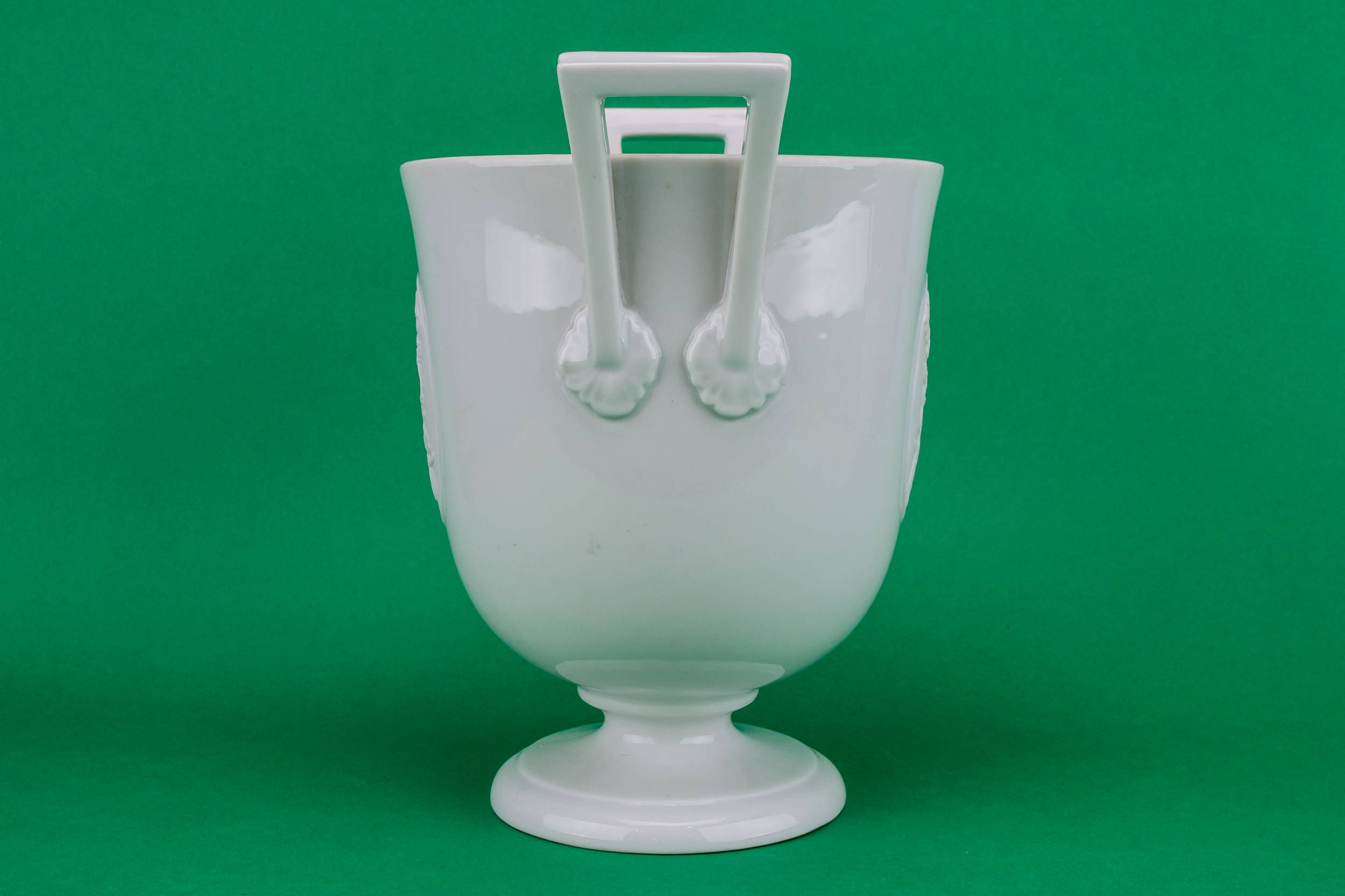 Vintage Modernist Floral — Porcelain wine bottle cooler 2