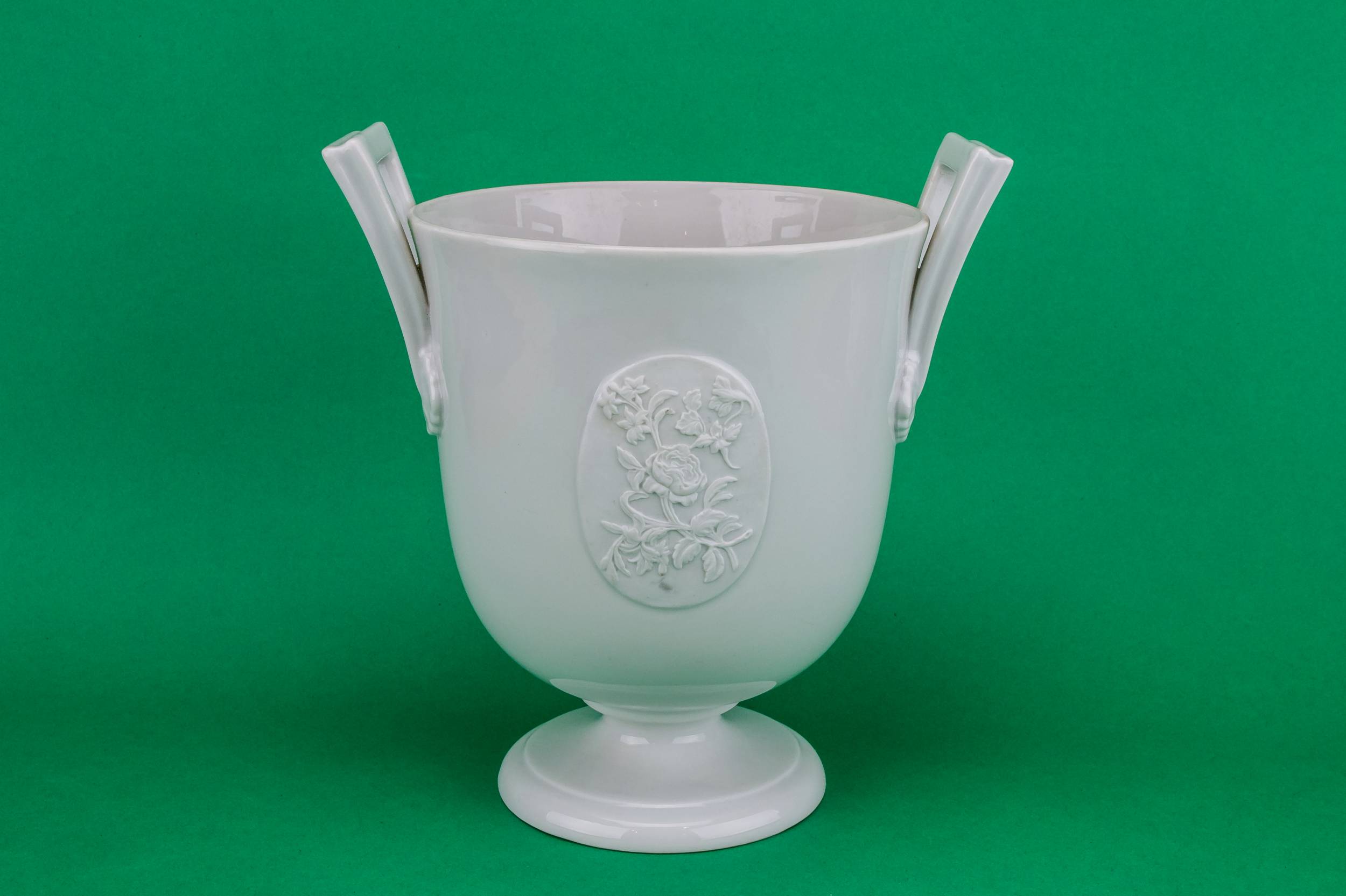 Vintage Modernist Floral — Porcelain wine bottle cooler