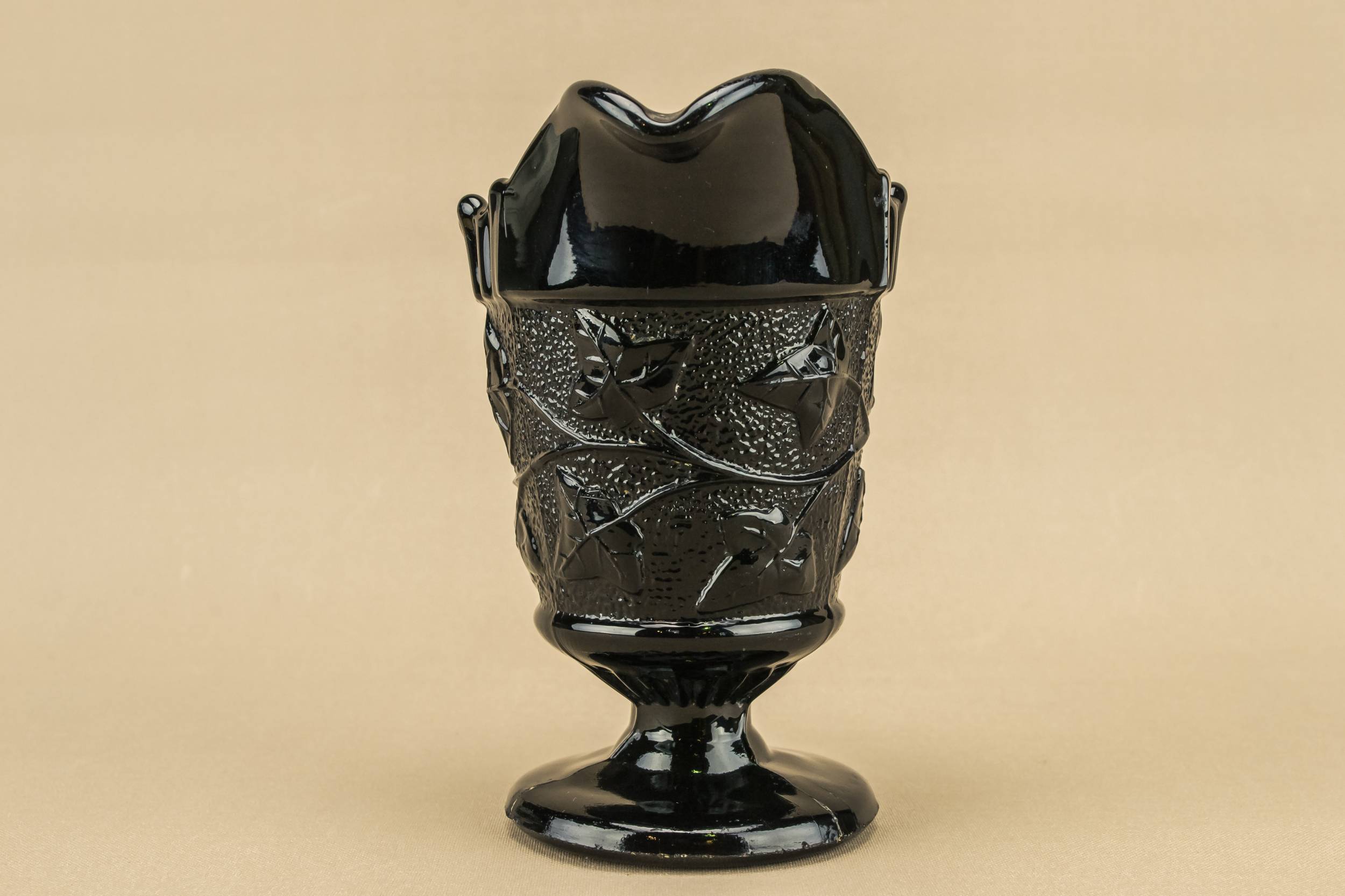 Stylish Victorian CREAMER — Black glass creamer 2