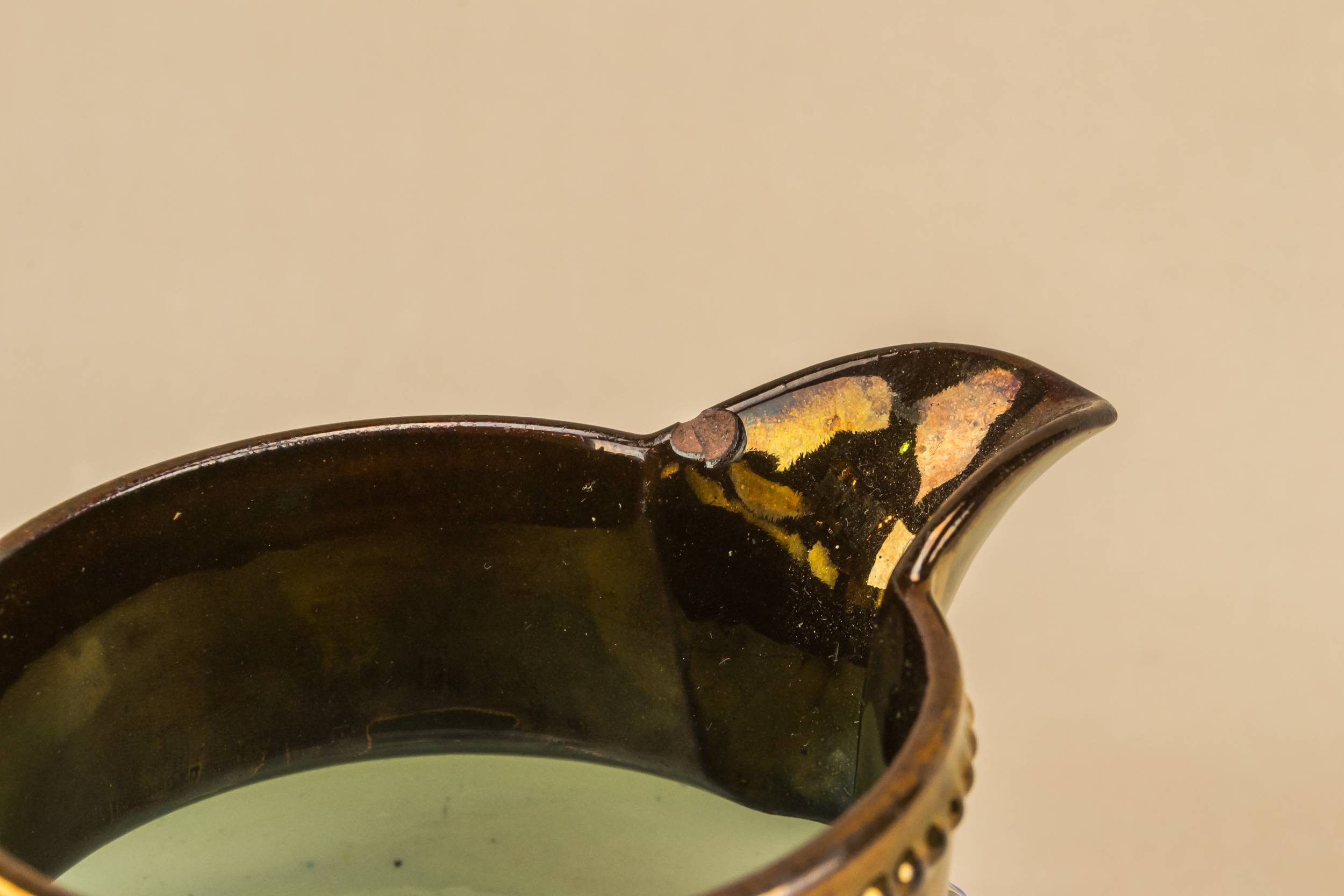 Antique Beautiful Juice — Blue and lustre milk jug 2