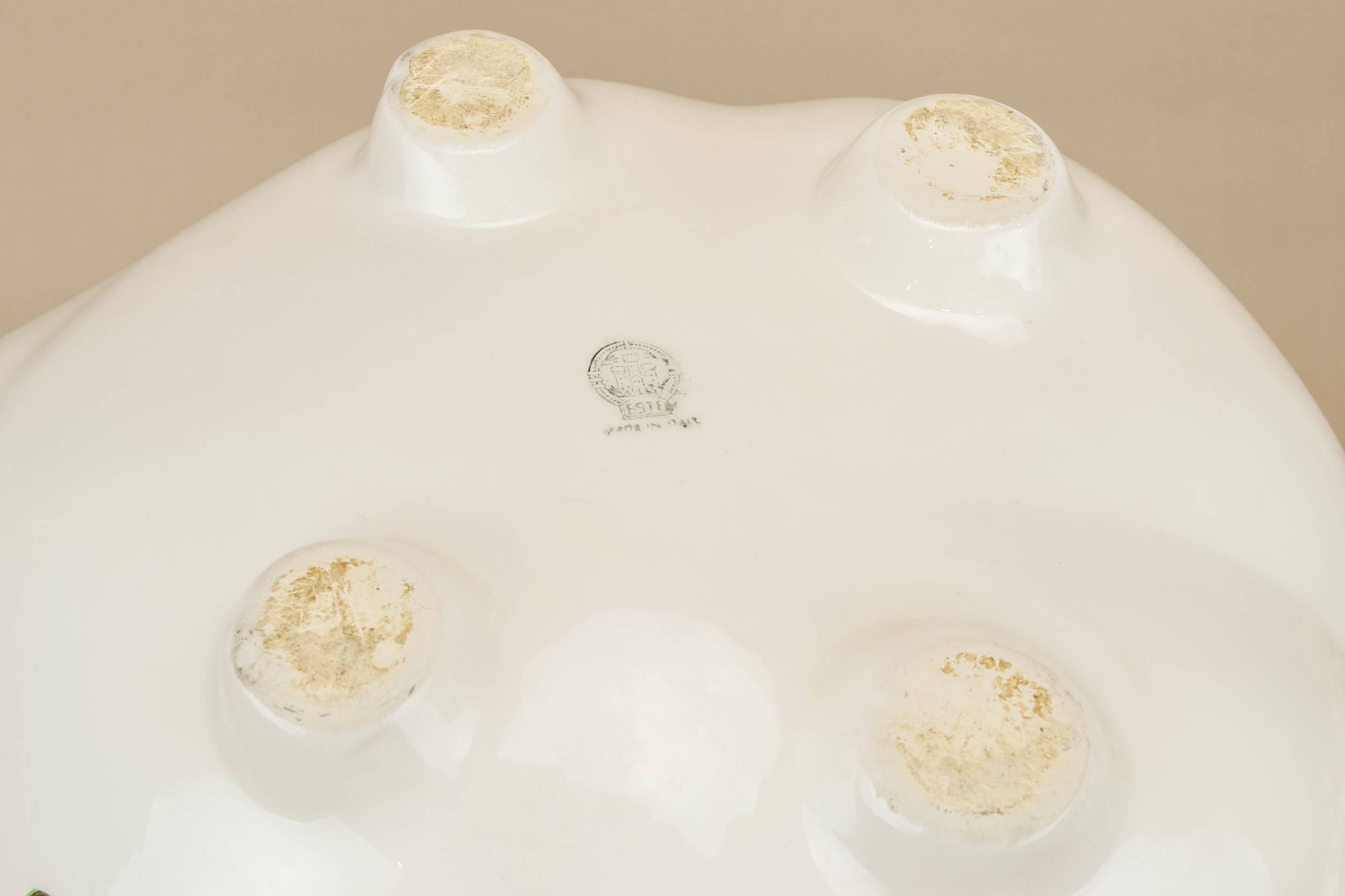 Vintage Ceramic Floral — Massive pig punch bowl 9