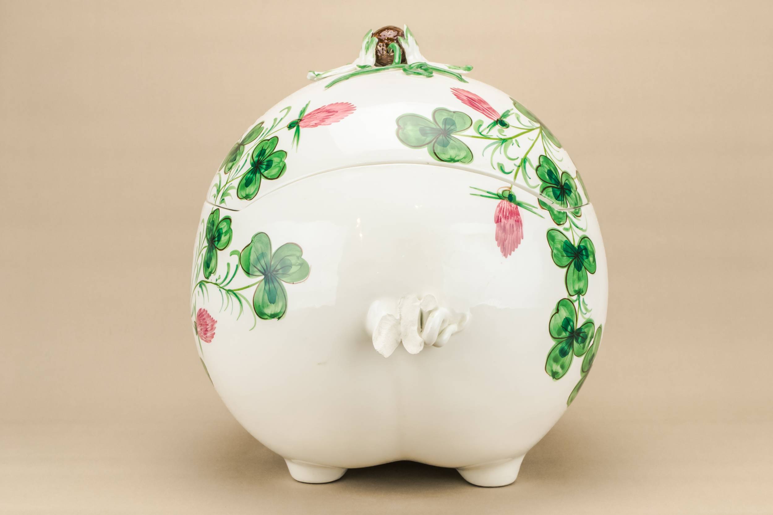 Vintage Ceramic Floral — Massive pig punch bowl 5