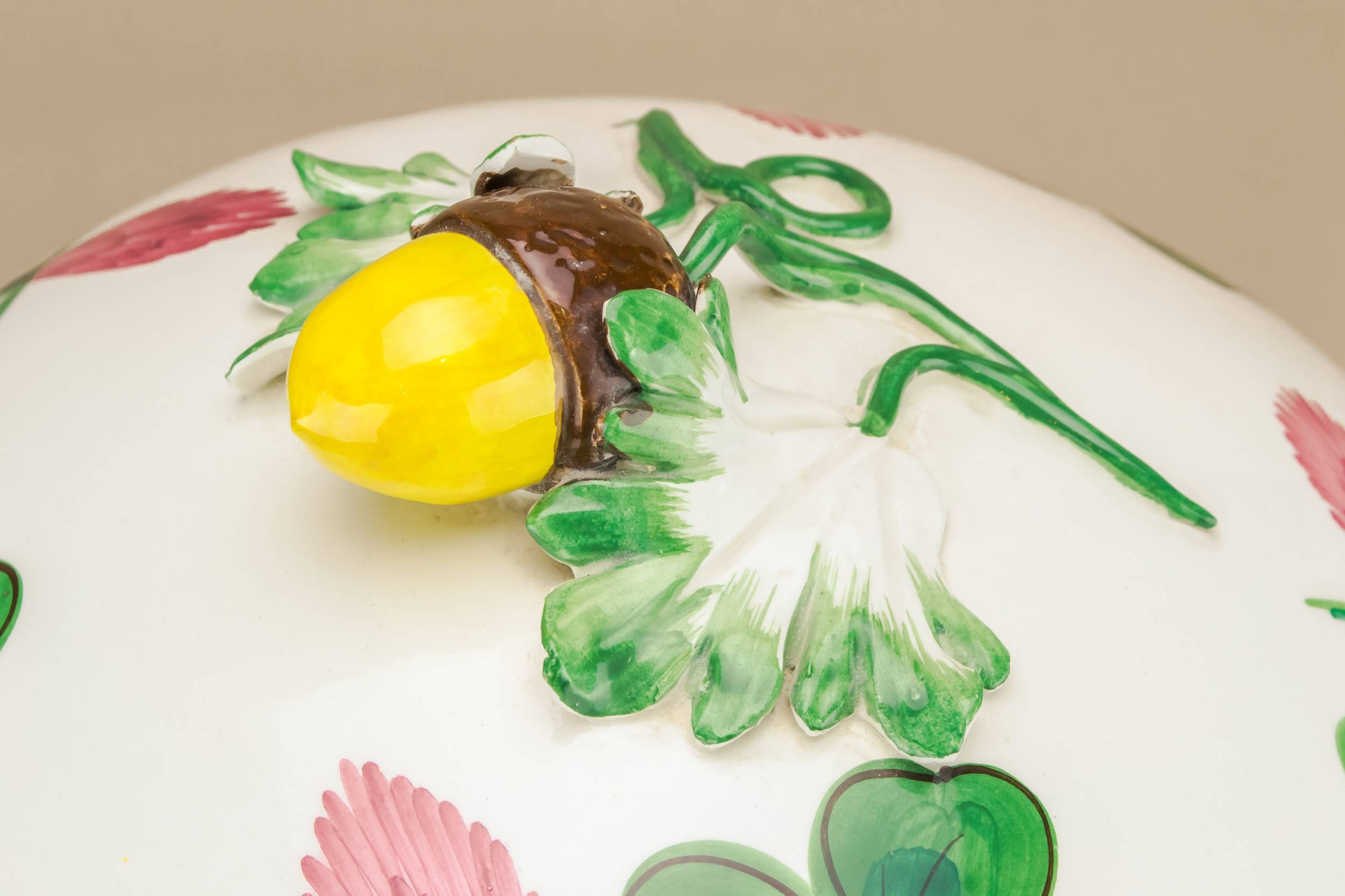 Vintage Ceramic Floral — Massive pig punch bowl 7
