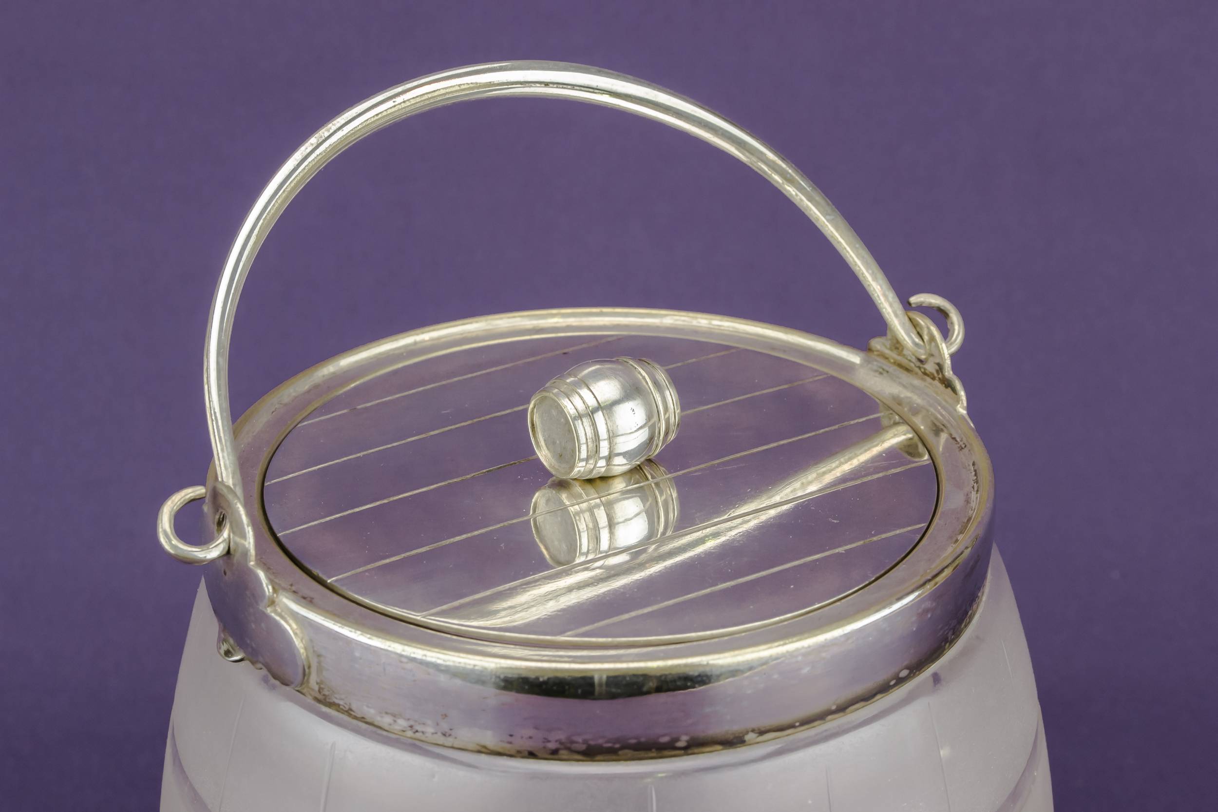 Arts Crafts Antique — Glass barrel ice bucket 1