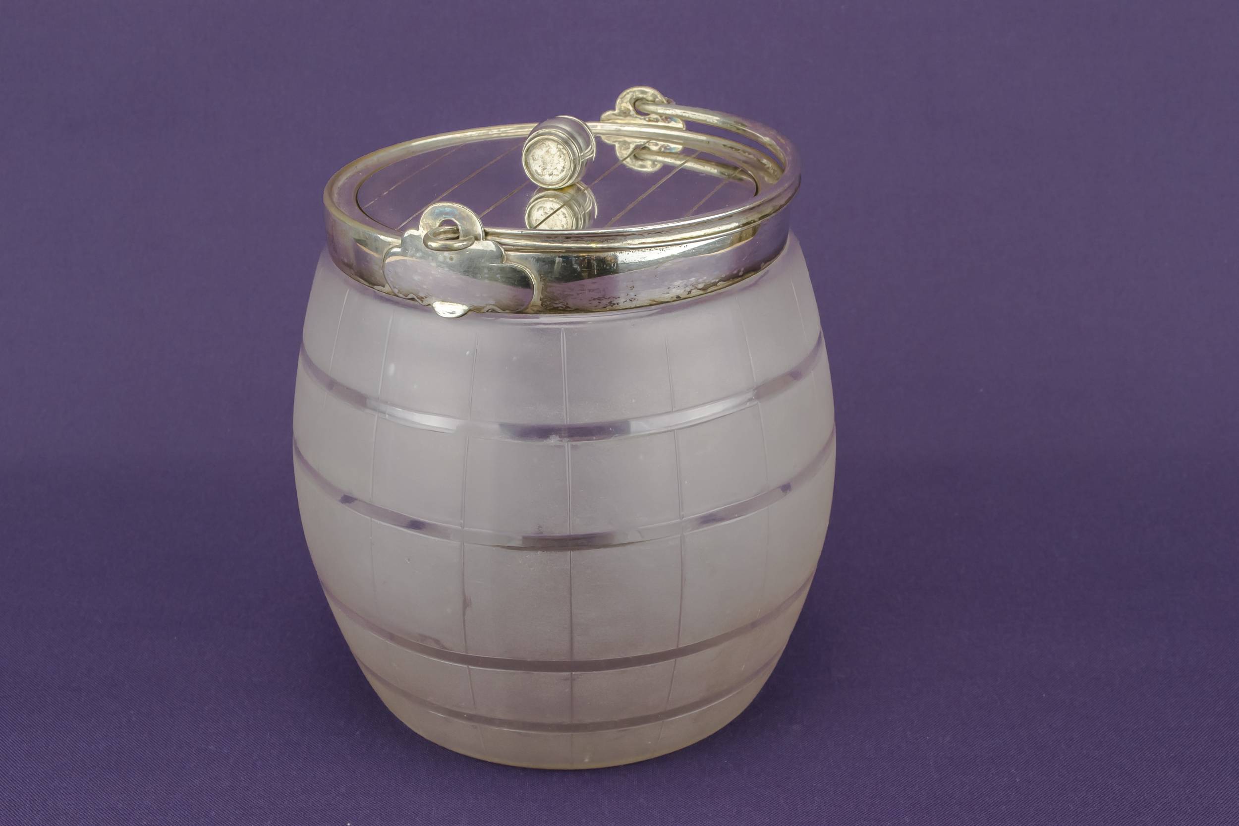 Arts Crafts Antique — Glass barrel ice bucket 2