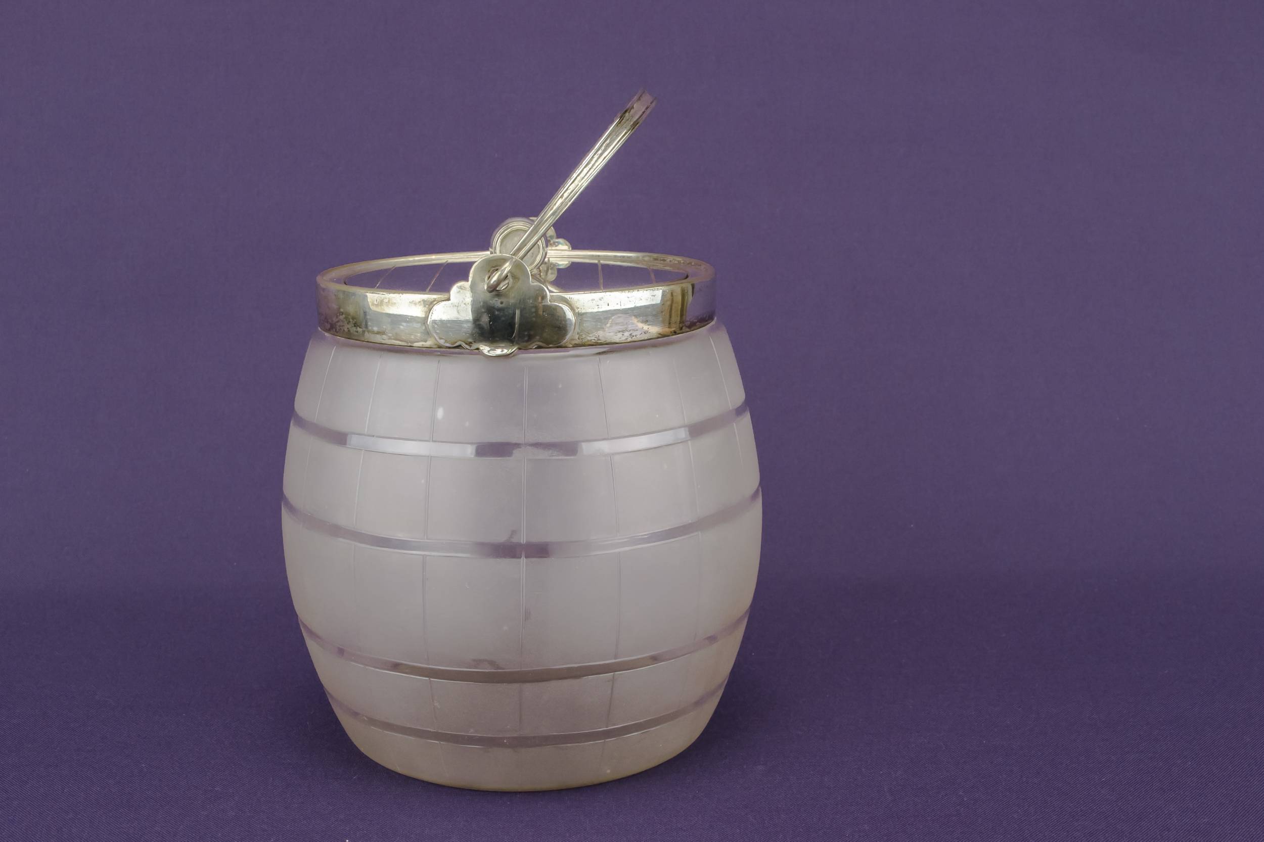 Arts Crafts Antique — Glass barrel ice bucket 3
