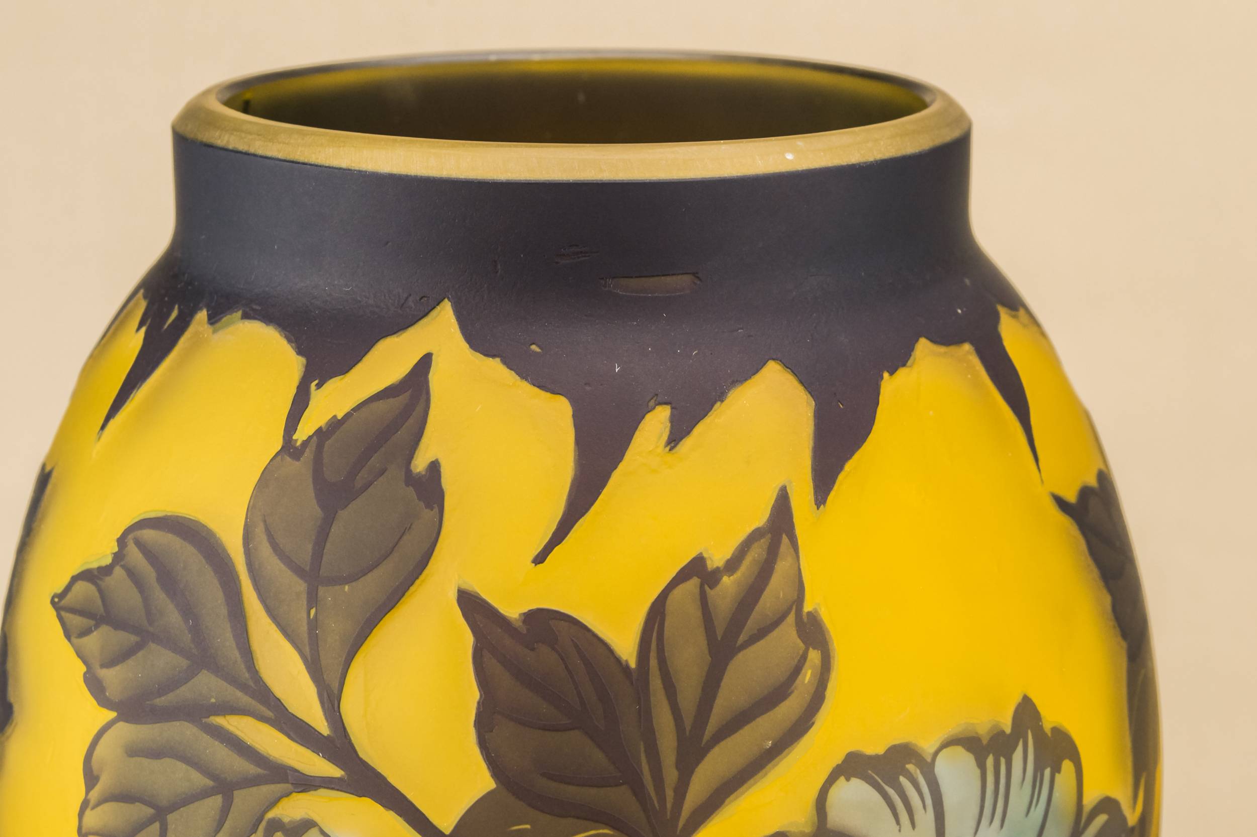 Large Yellow Glass — Large yellow glass vase 2