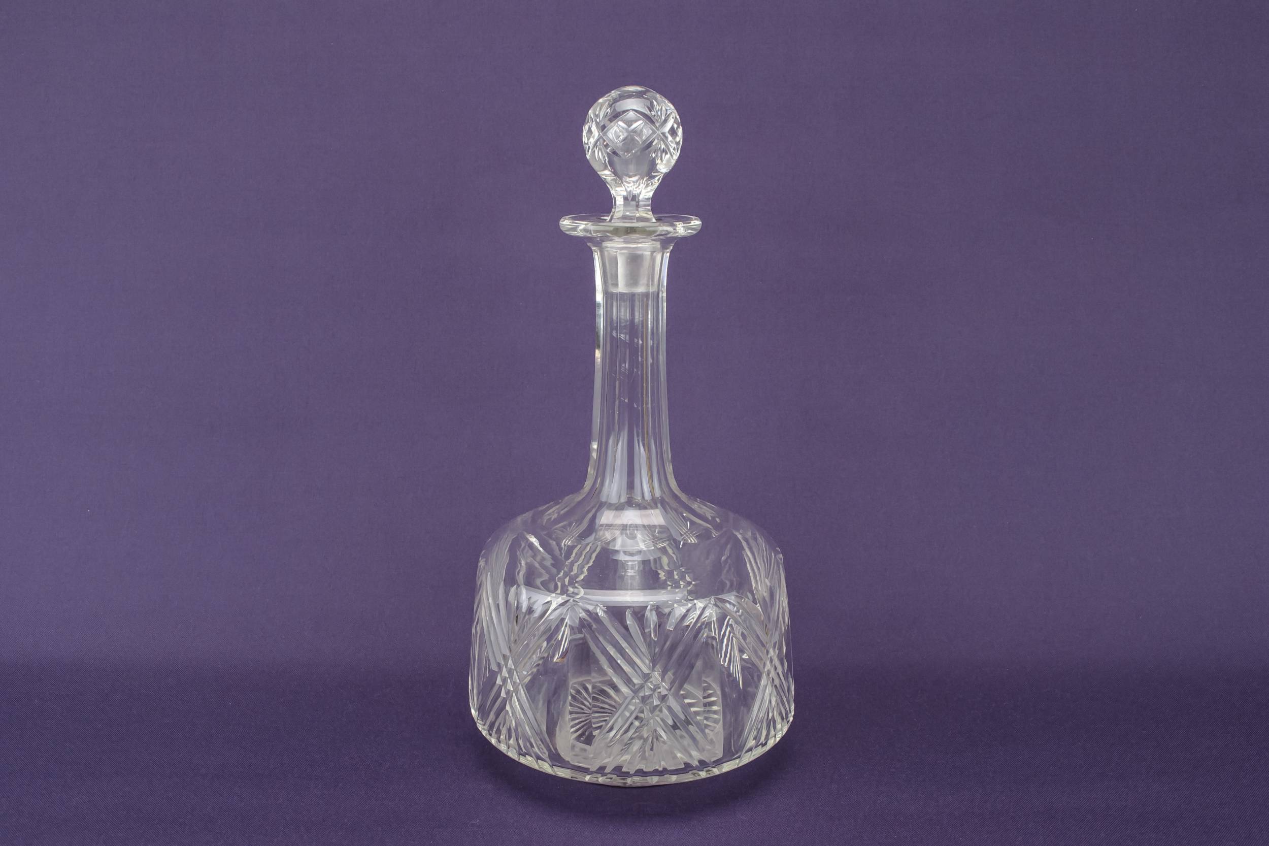 Antique Cut Glass — Dessert wine glass decanter