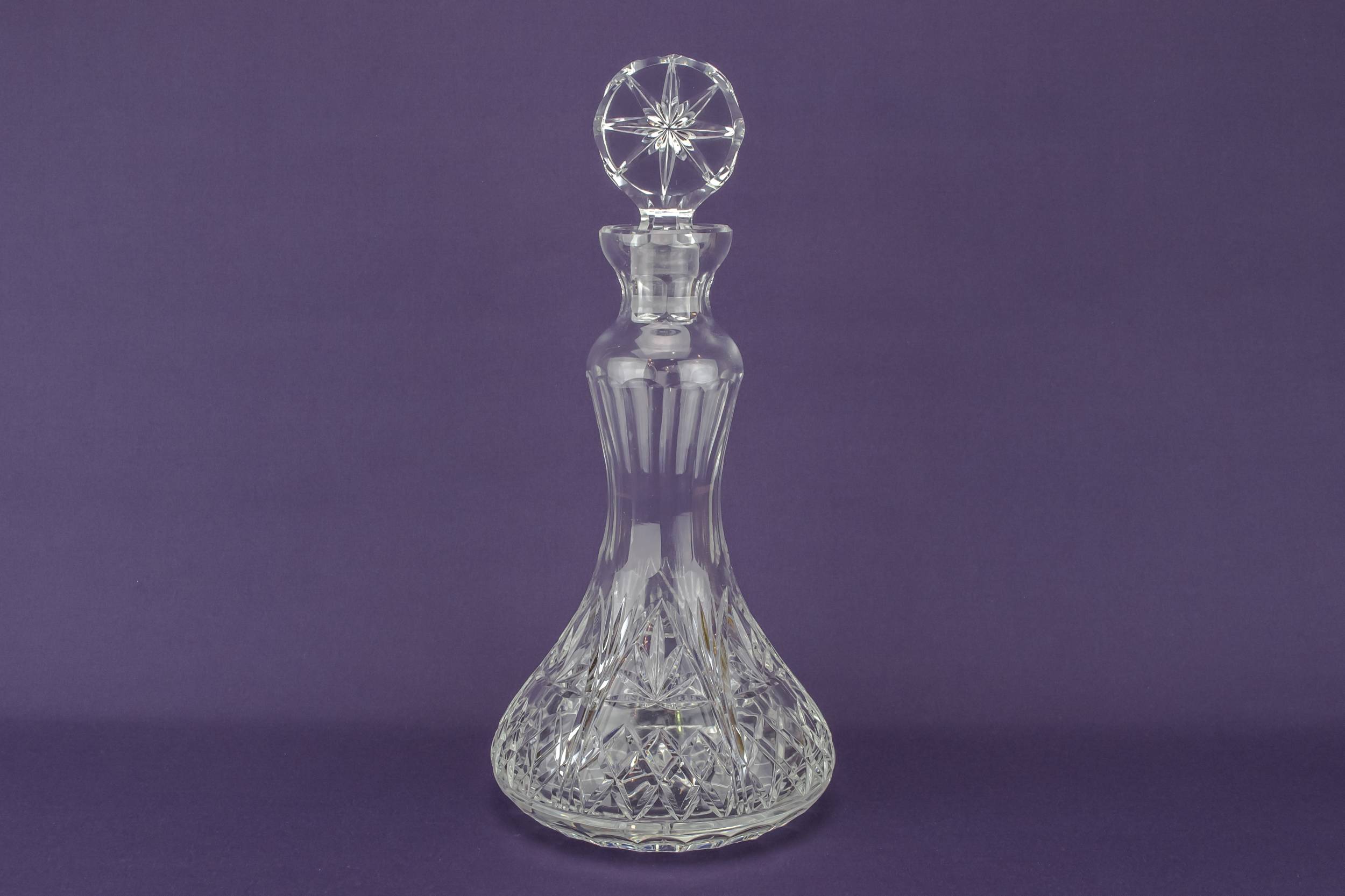 Vintage Cut Glass — Heavy wine decanter