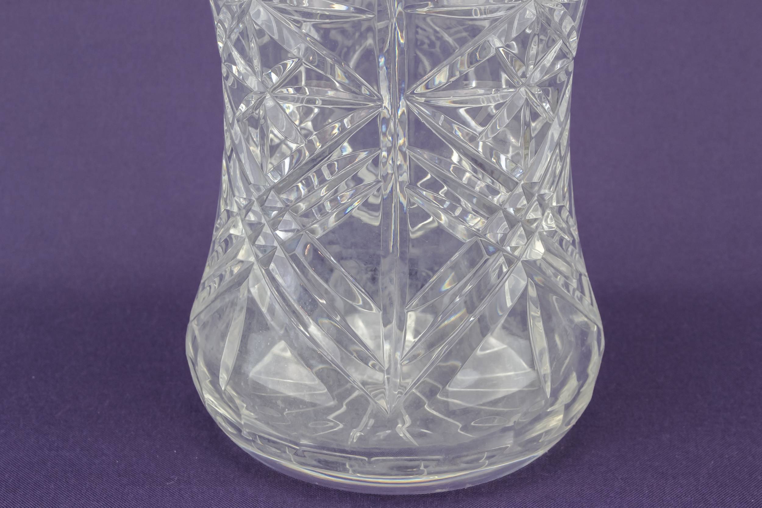 Medium Cut Glass — Cut glass waisted decanter 2