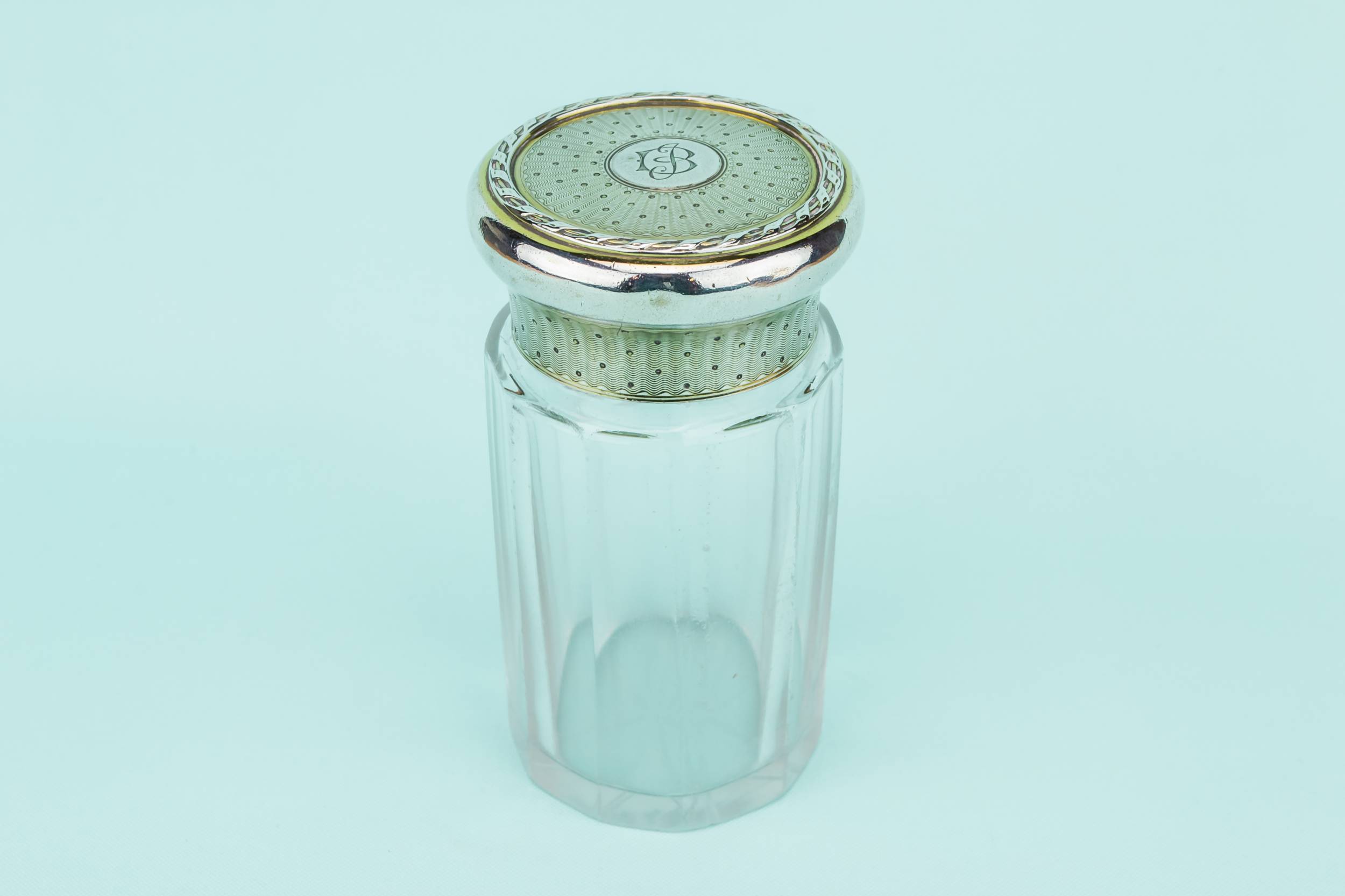 Antique Edwardian Sterling — Silver dressing table bottle