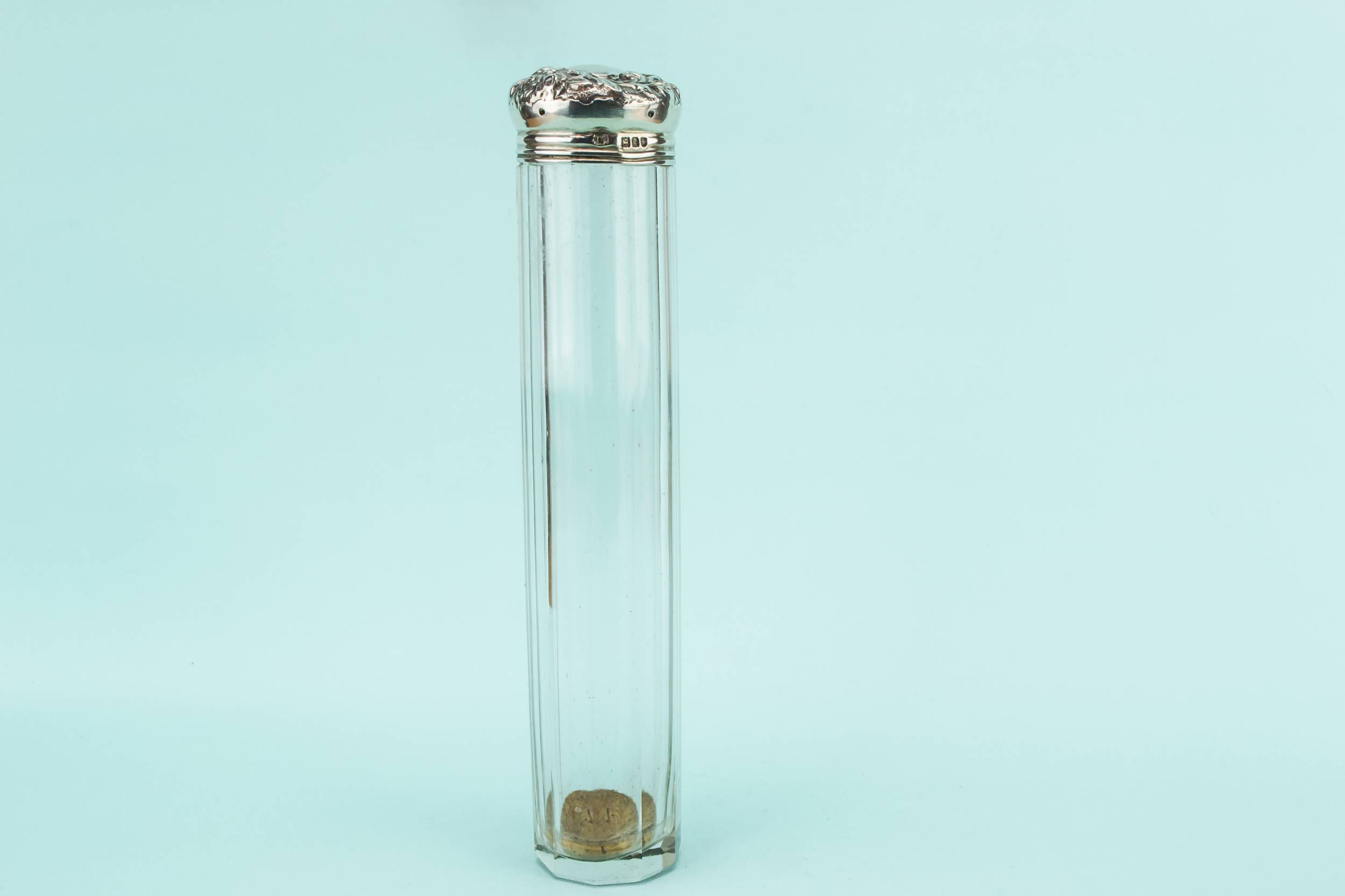 Edwardian Sterling Silver — Dressing table silver flask 2
